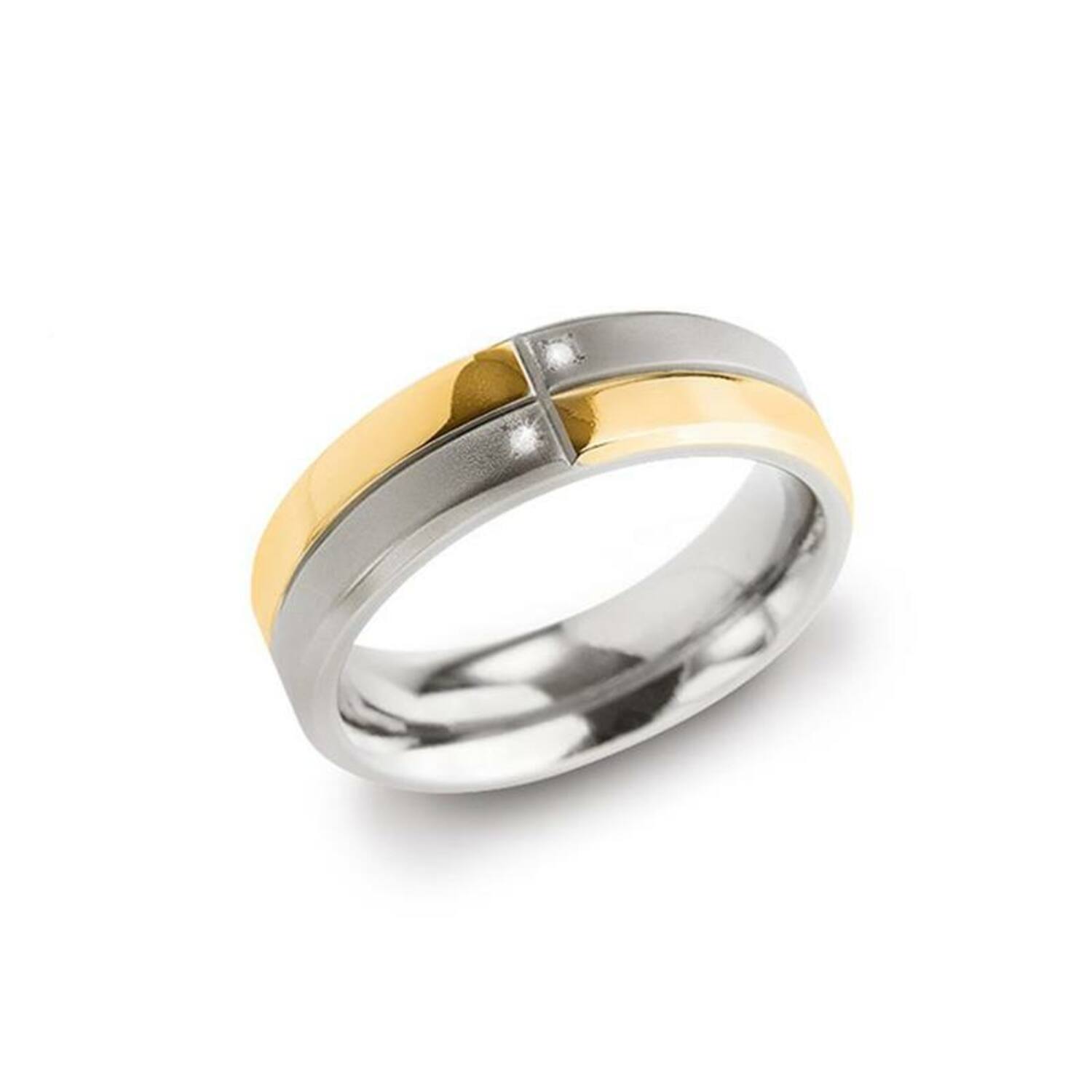  Rings - Titanium - Diamond - 0.02ct