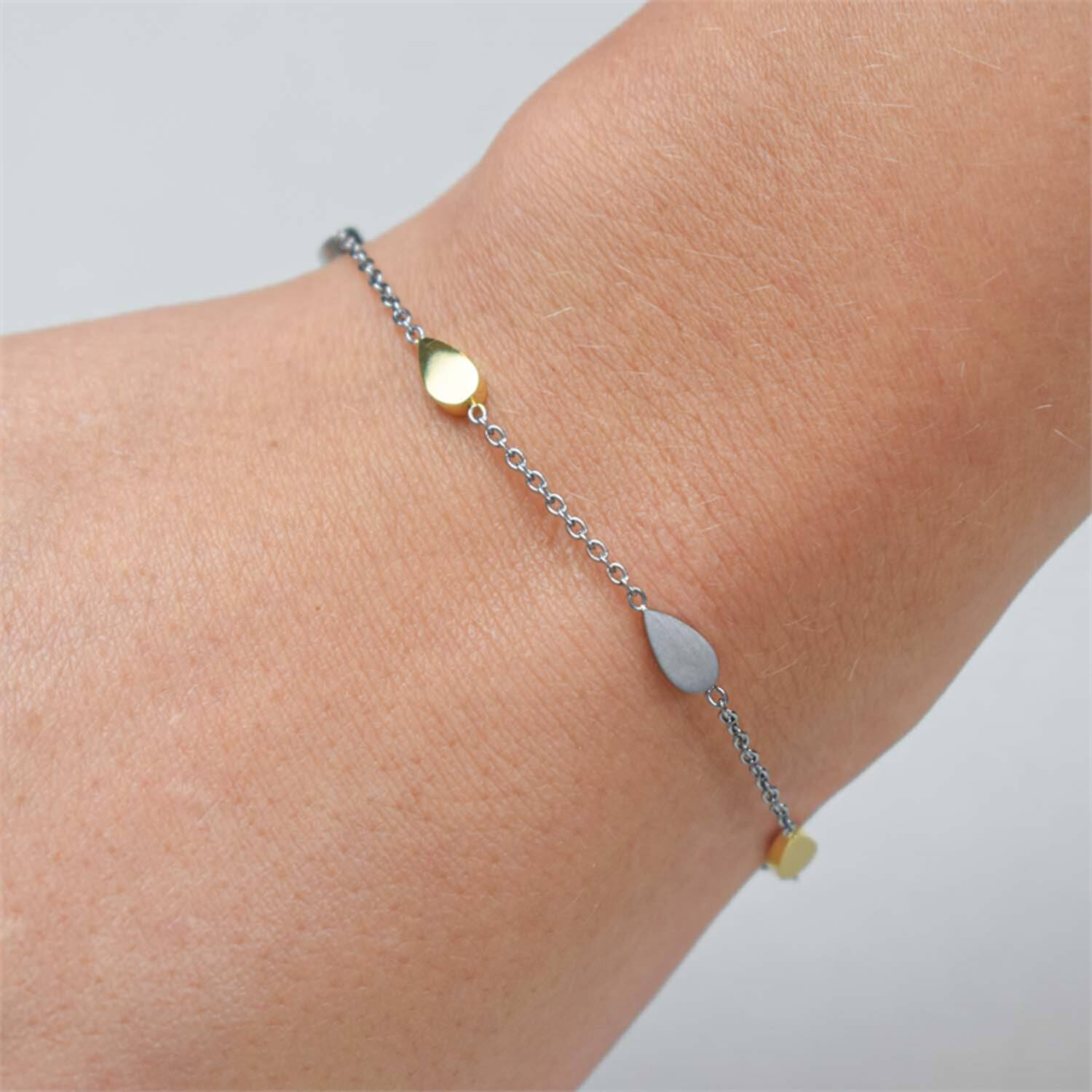 Bracelets à maillons - Titane - 22cm