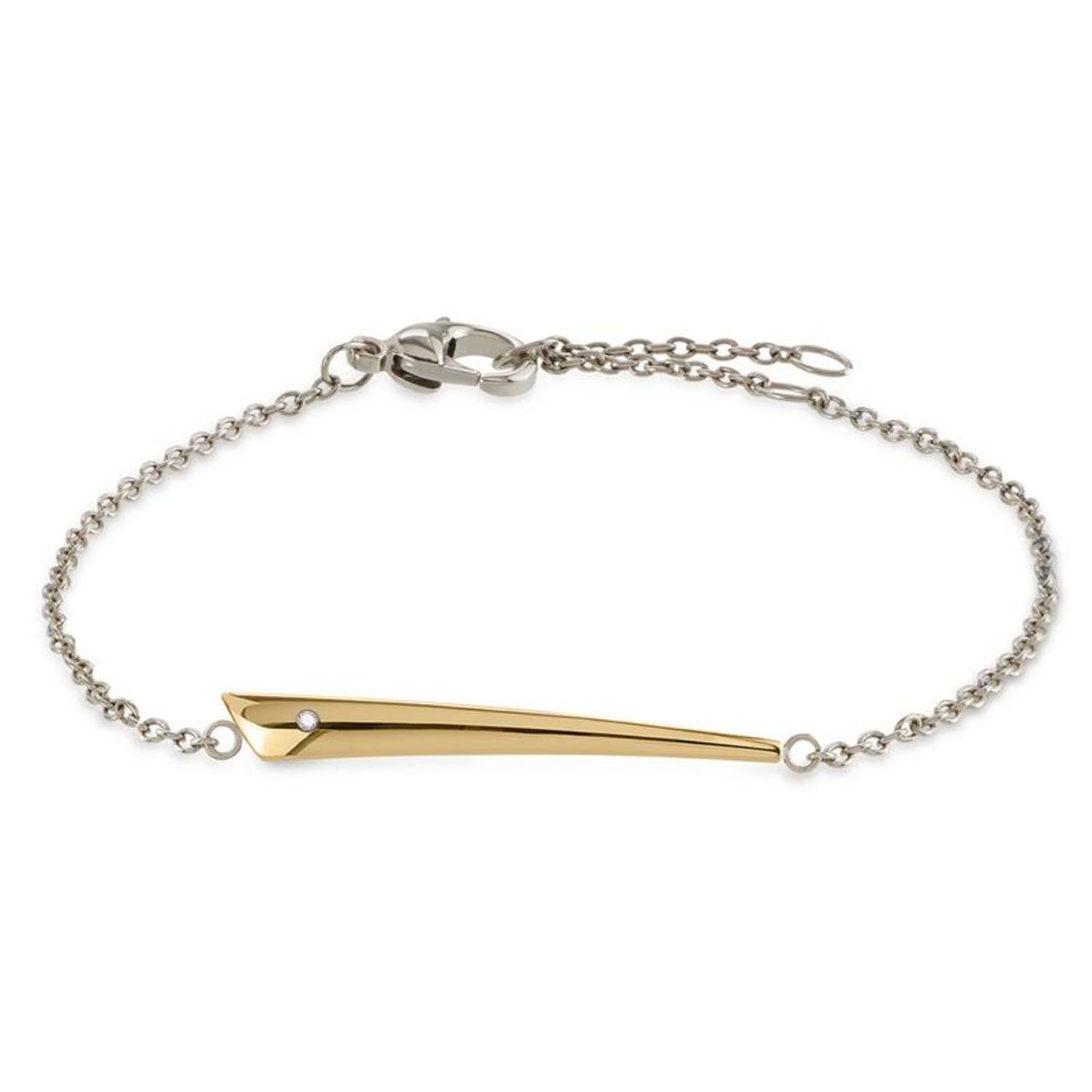  Gliederarmbänder - Titan - Diamant - 0.015ct - 20cm