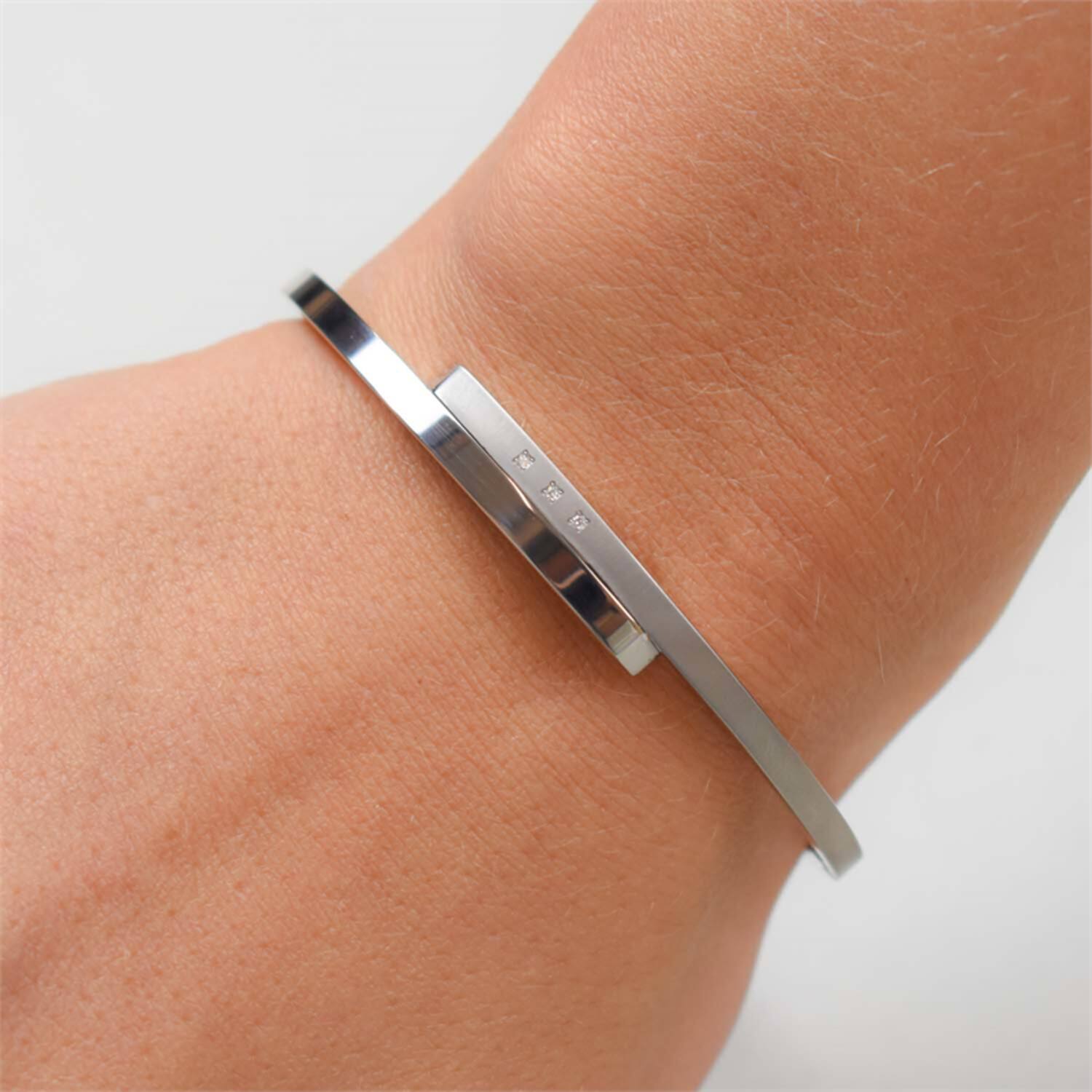  Bangles - Titanium - Diamond - 0.01ct