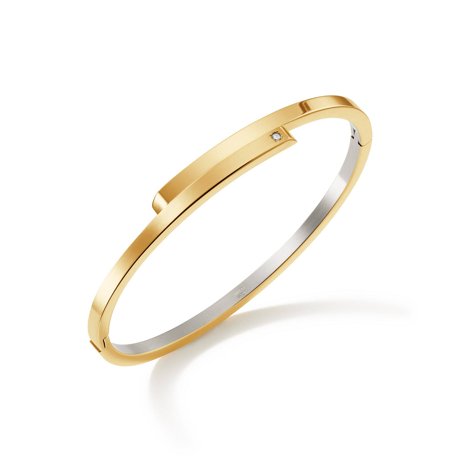  Bracelets - Titane - Diamant - 0.02ct - 60mm