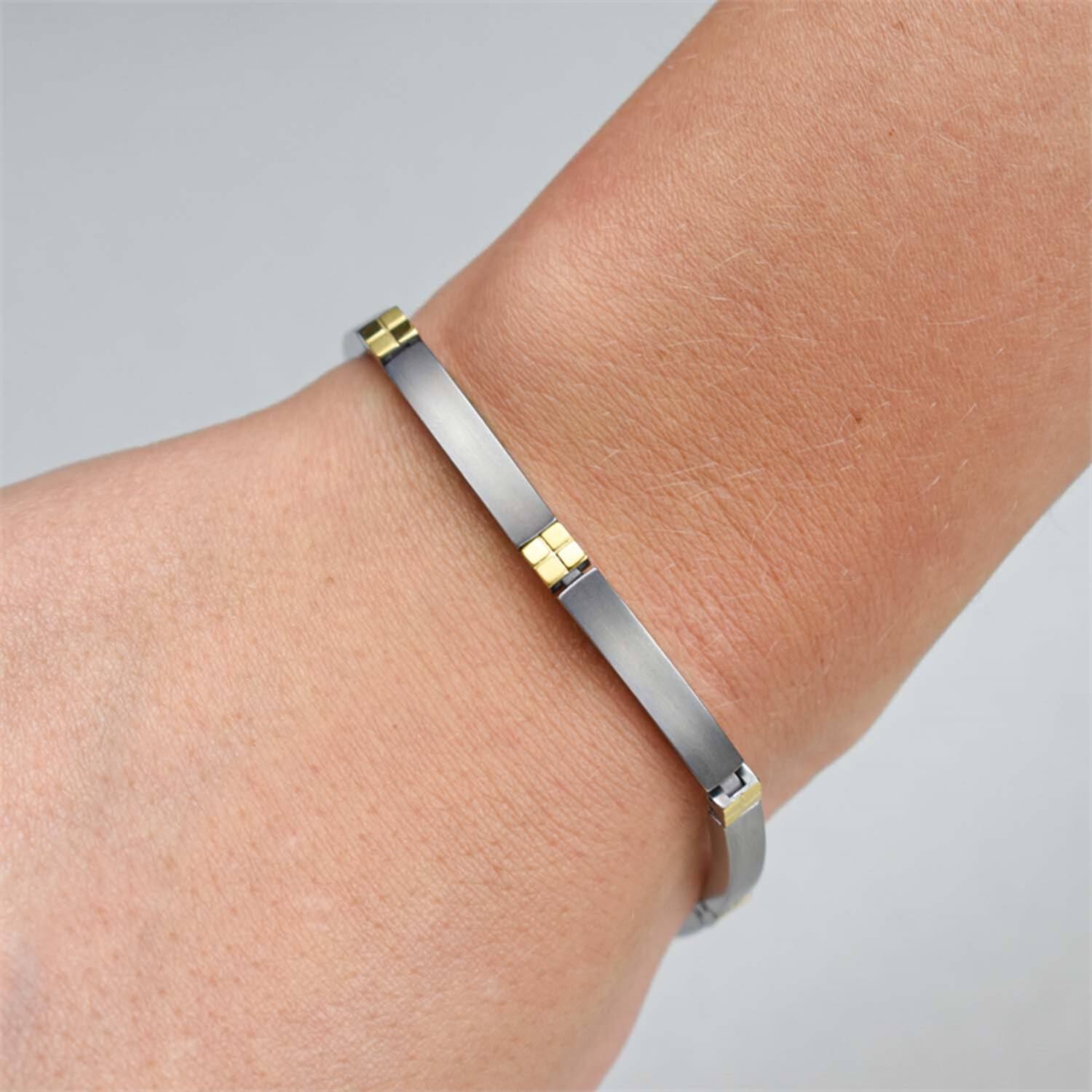  Schakelarmband - Titanium - 20cm