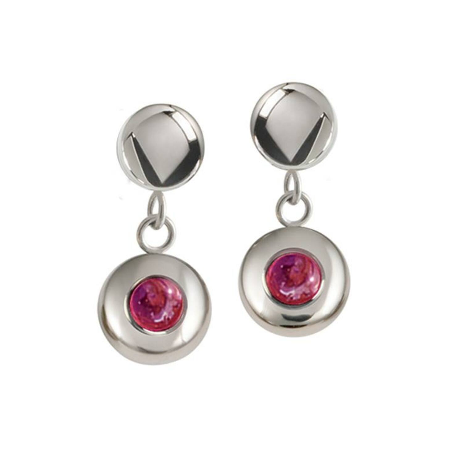  Boucles d'oreilles à puces - Titane - Tourmaline