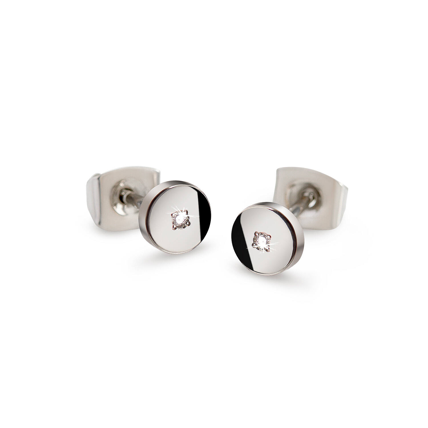  Ear studs - Titanium - Diamond - 0.02ct