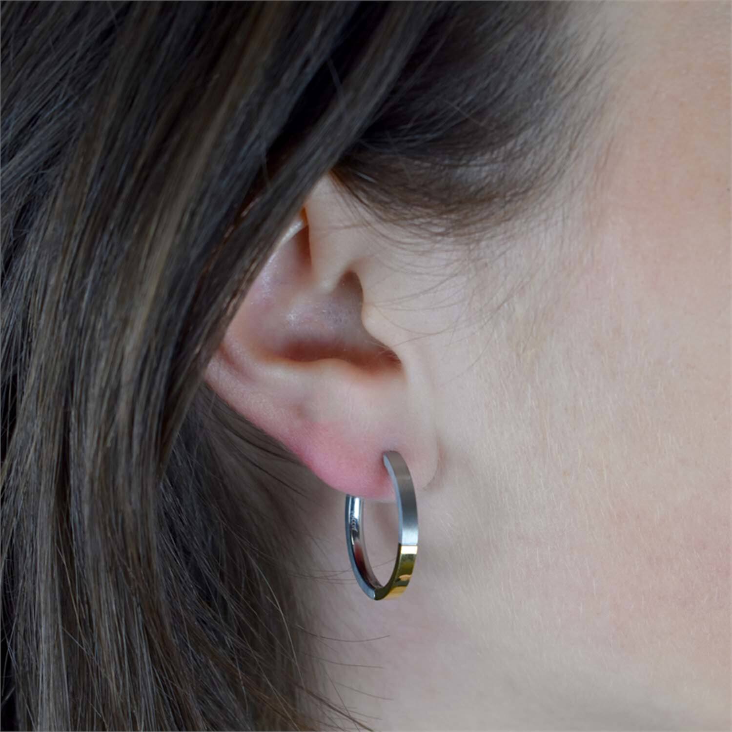  Oorringen - Titanium - 24mm