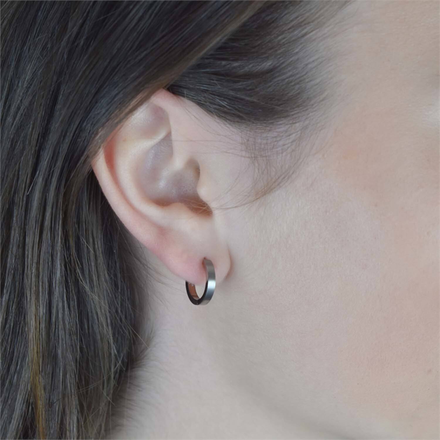  Créoles - Titane - 14mm