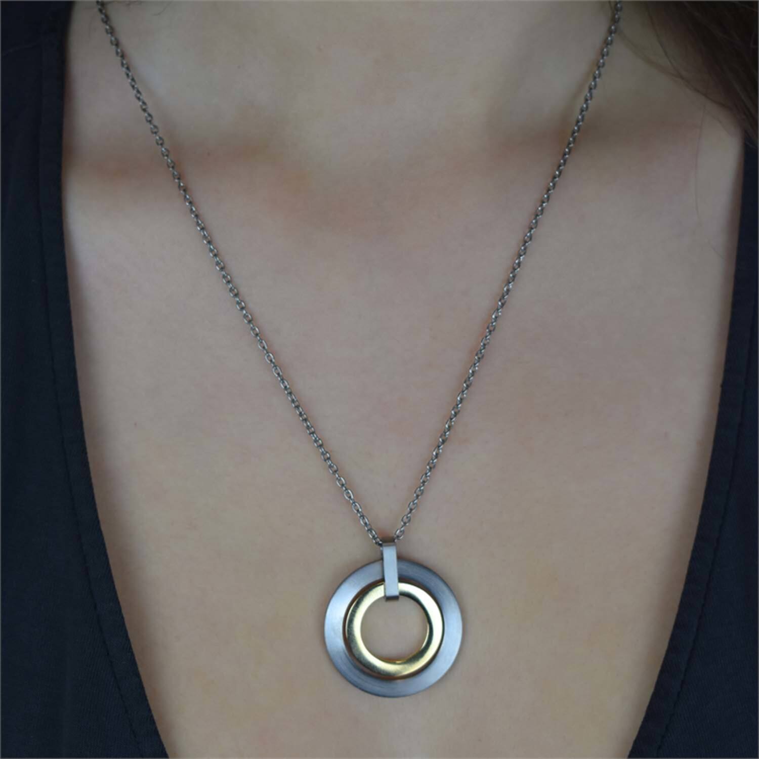  Pendants with stone - Titanium