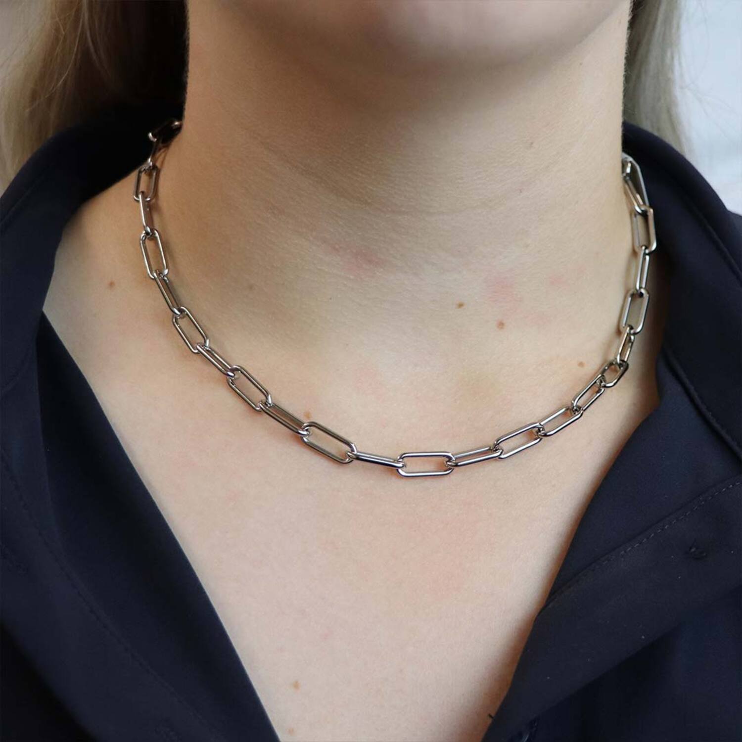  Schakelcollier - Titanium - 45cm