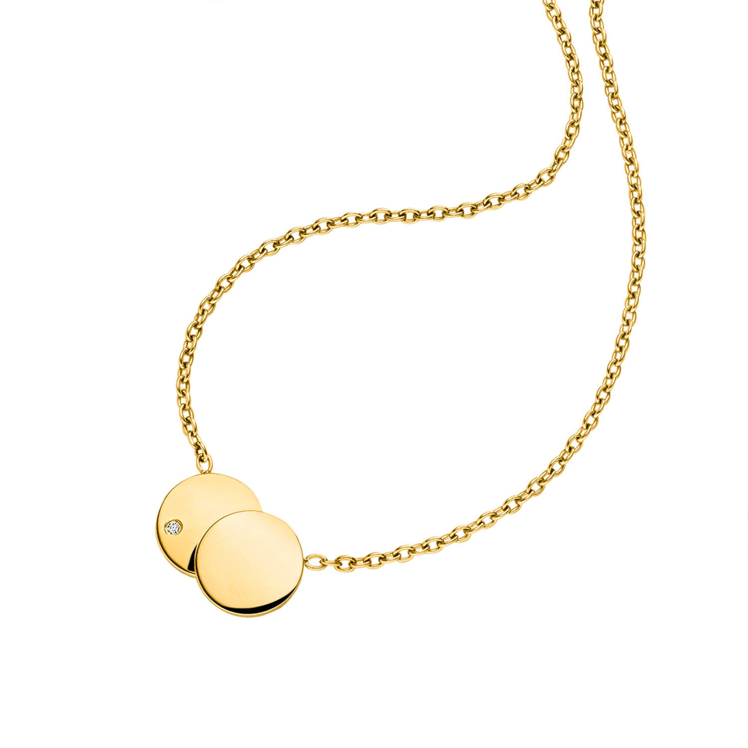  Colliers à pendentif - Titane - Diamant - 0.005ct - 47cm