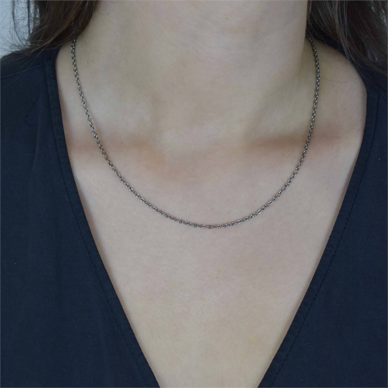  Lengte collier - Titanium - 45cm