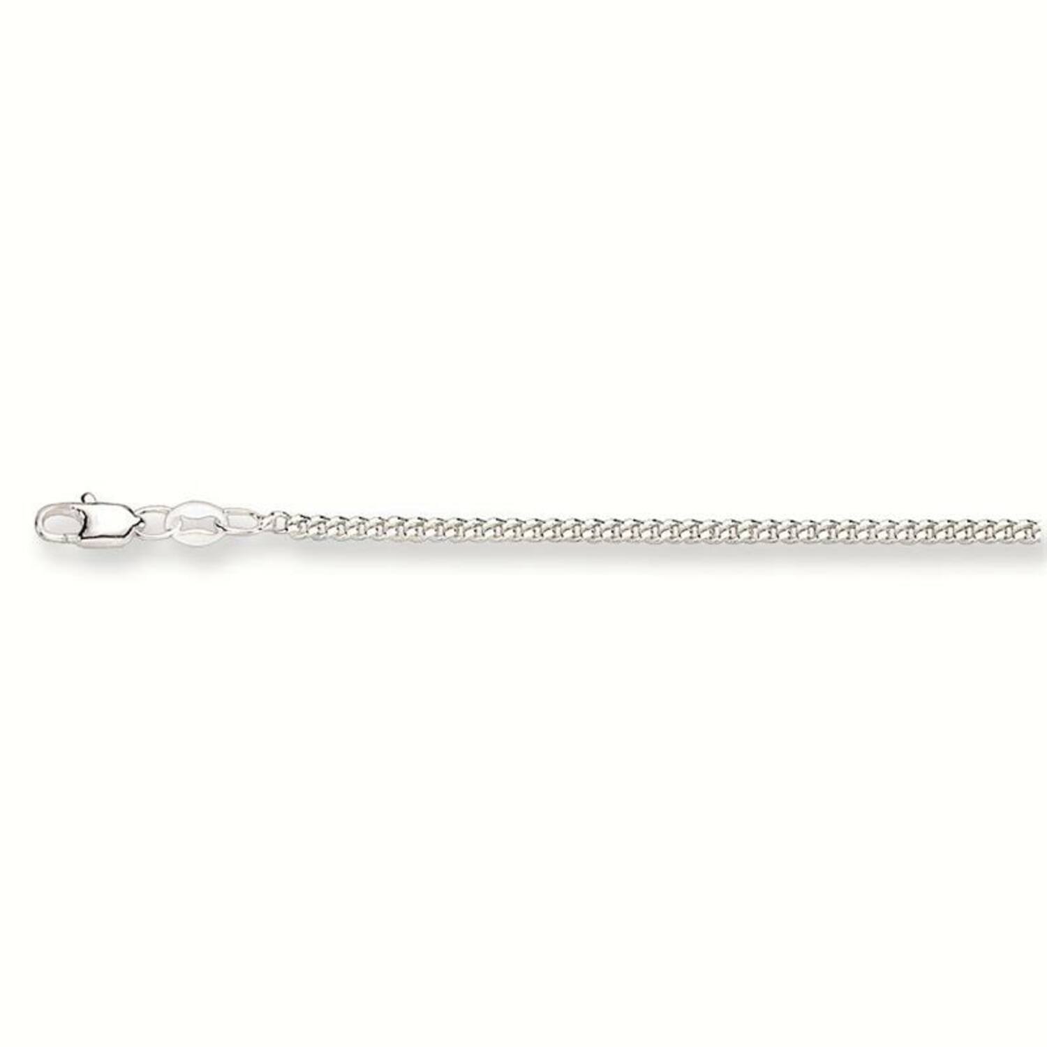  Long necklaces - Gourmet - 2.1mm - 42cm - Silver - 5.1gr