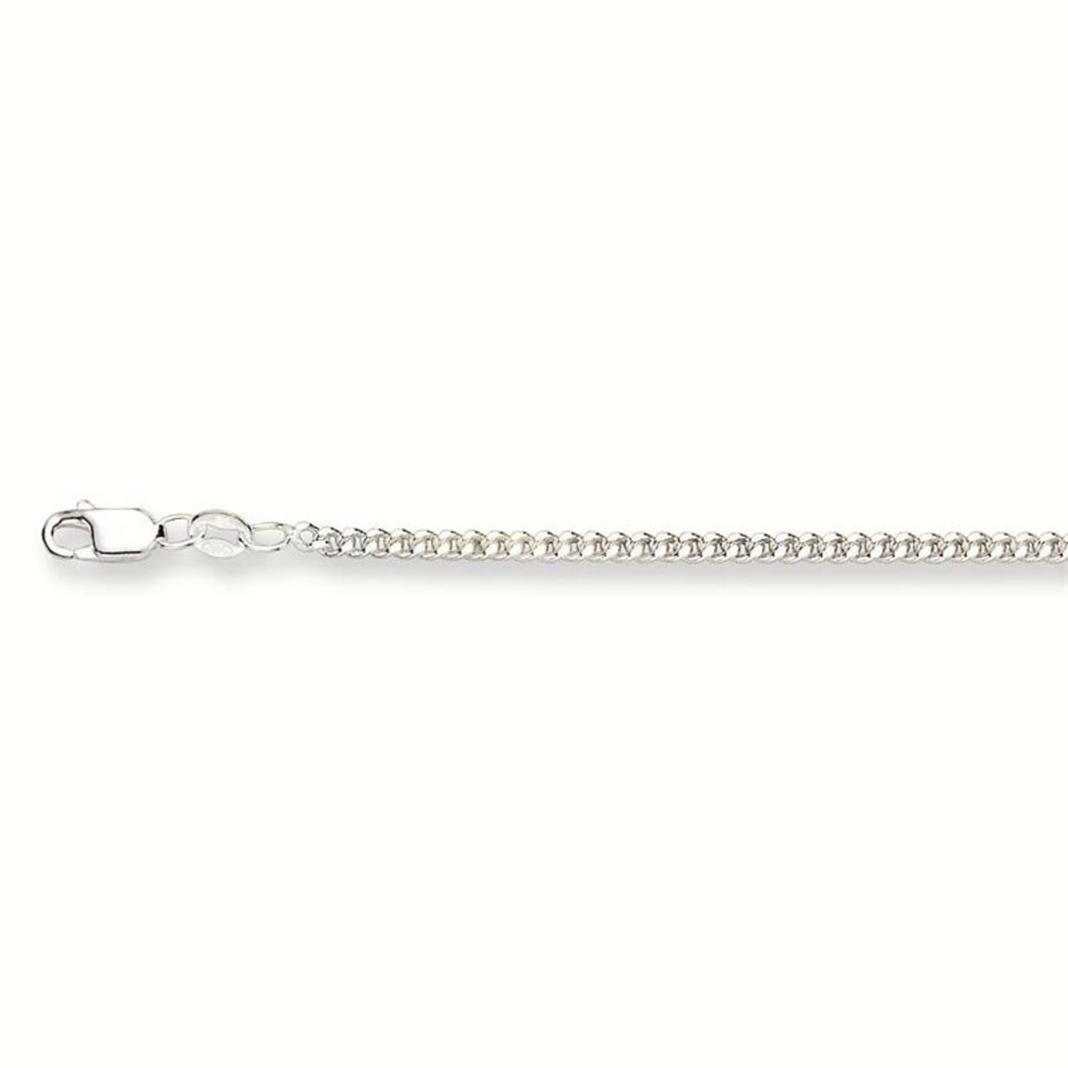  Colliers en longueur - Gourmette - 2.5mm - 60cm - Argent - 8.1gr