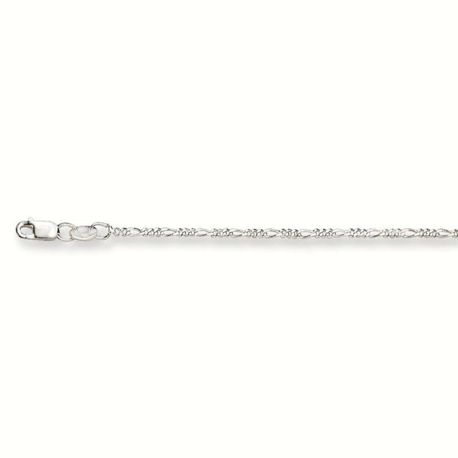  Lengte collier - Figaro - 1.5mm - 42cm - Zilver - 2.2gr
