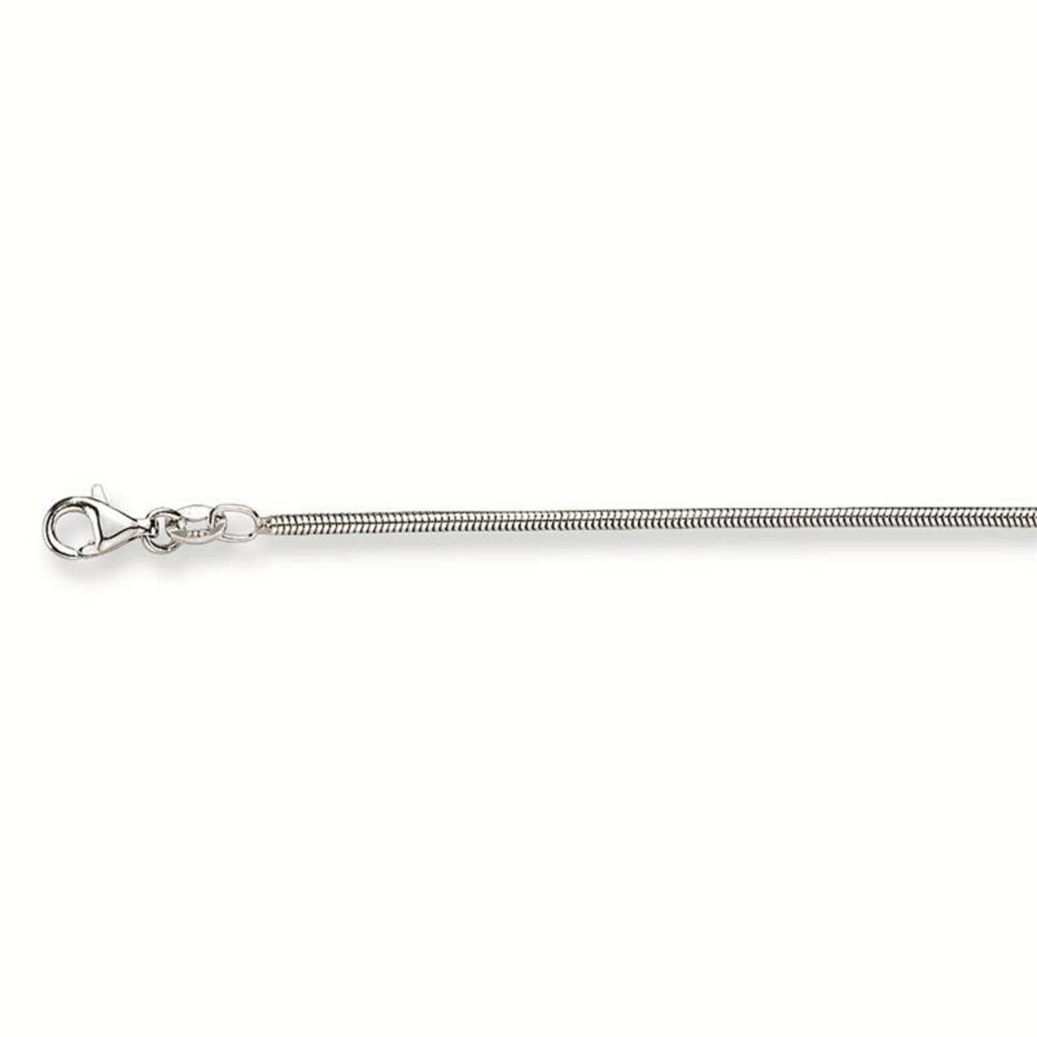  Long necklaces - Snake - 2mm - 50cm - Silver - 7.5gr