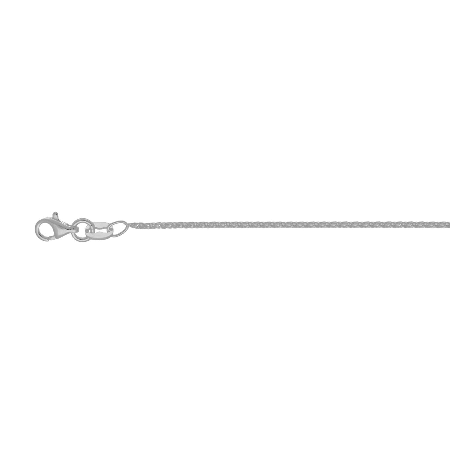  Colliers en longueur - Palmier, queue de renard - 1.3mm - 40cm - Argent - 2.7gr
