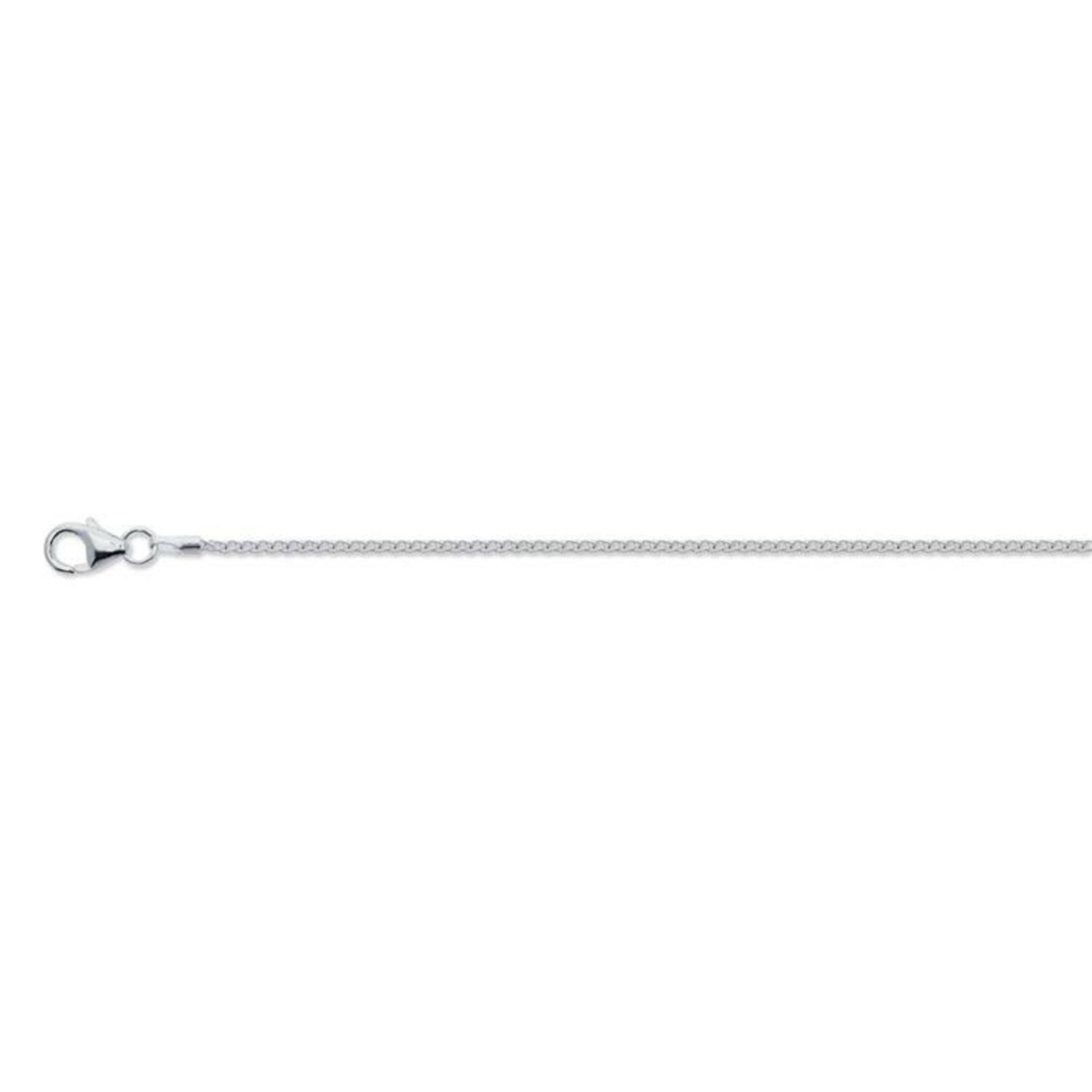  Lengte collier - Palmier, Vossenstaart - 1.2mm - 42cm - Zilver - 2.3gr