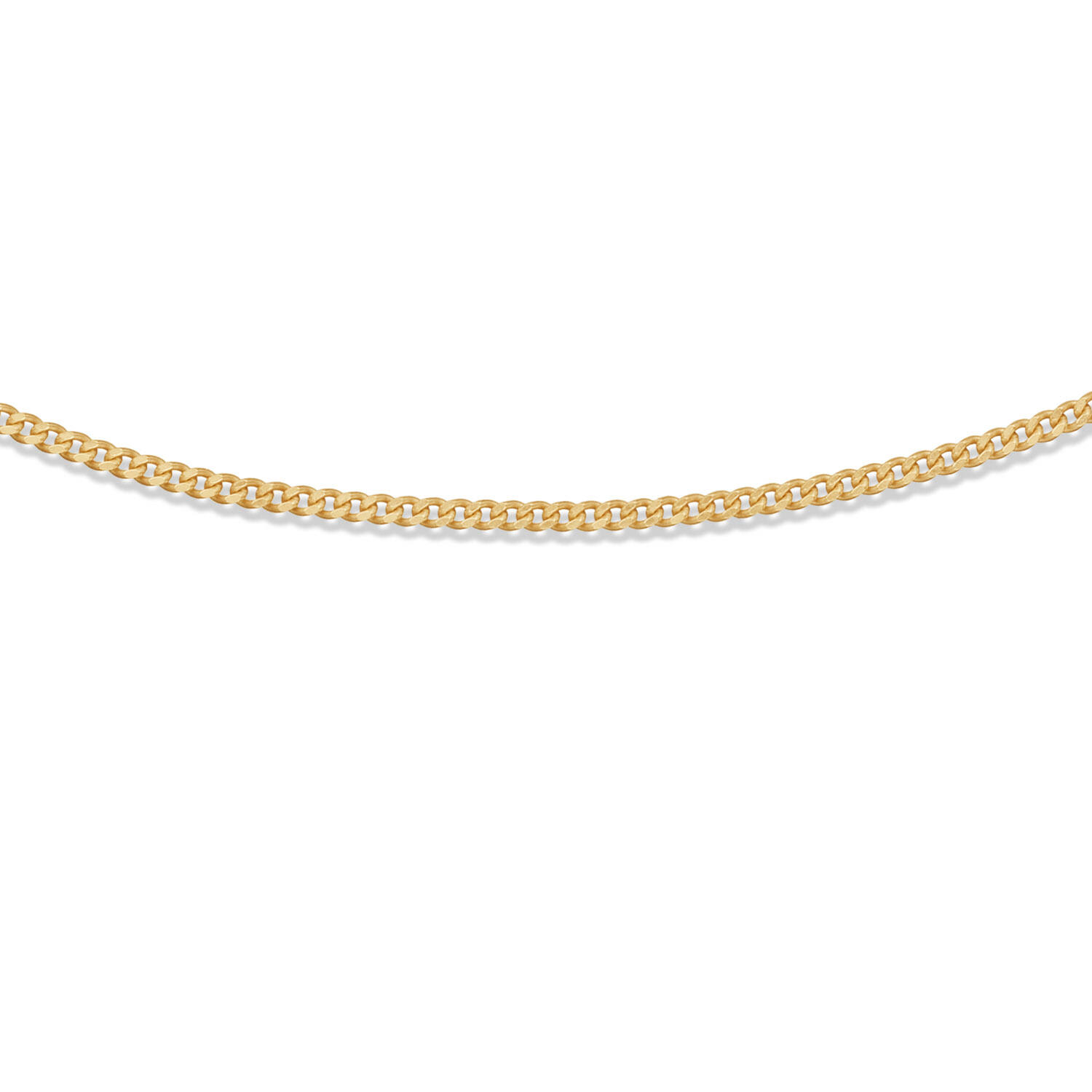  Schakelketting - Gourmet - 1.5mm - 38cm - Zilver verguld