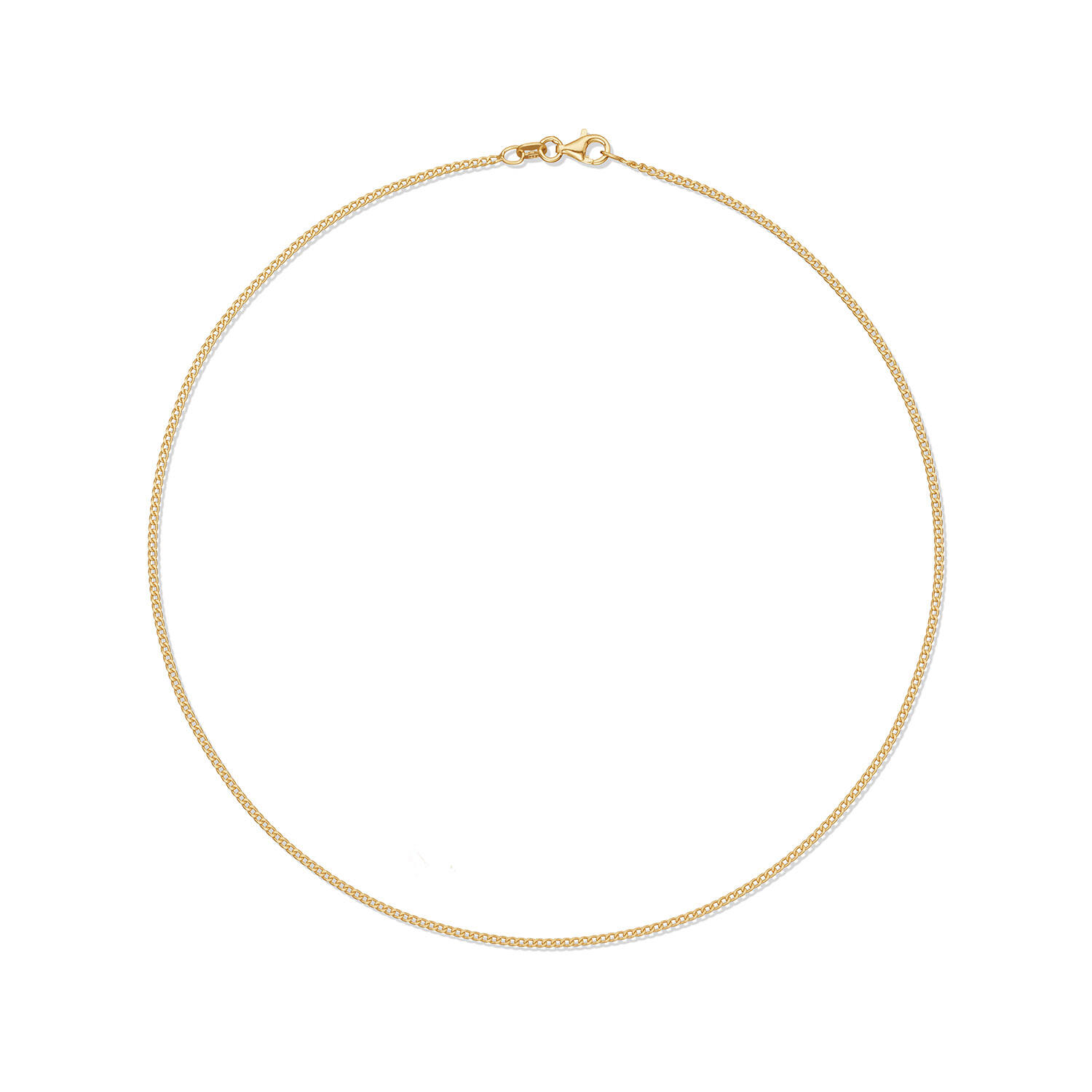 Link necklace - Gourmet - 1.7mm - 42cm - Goldplated