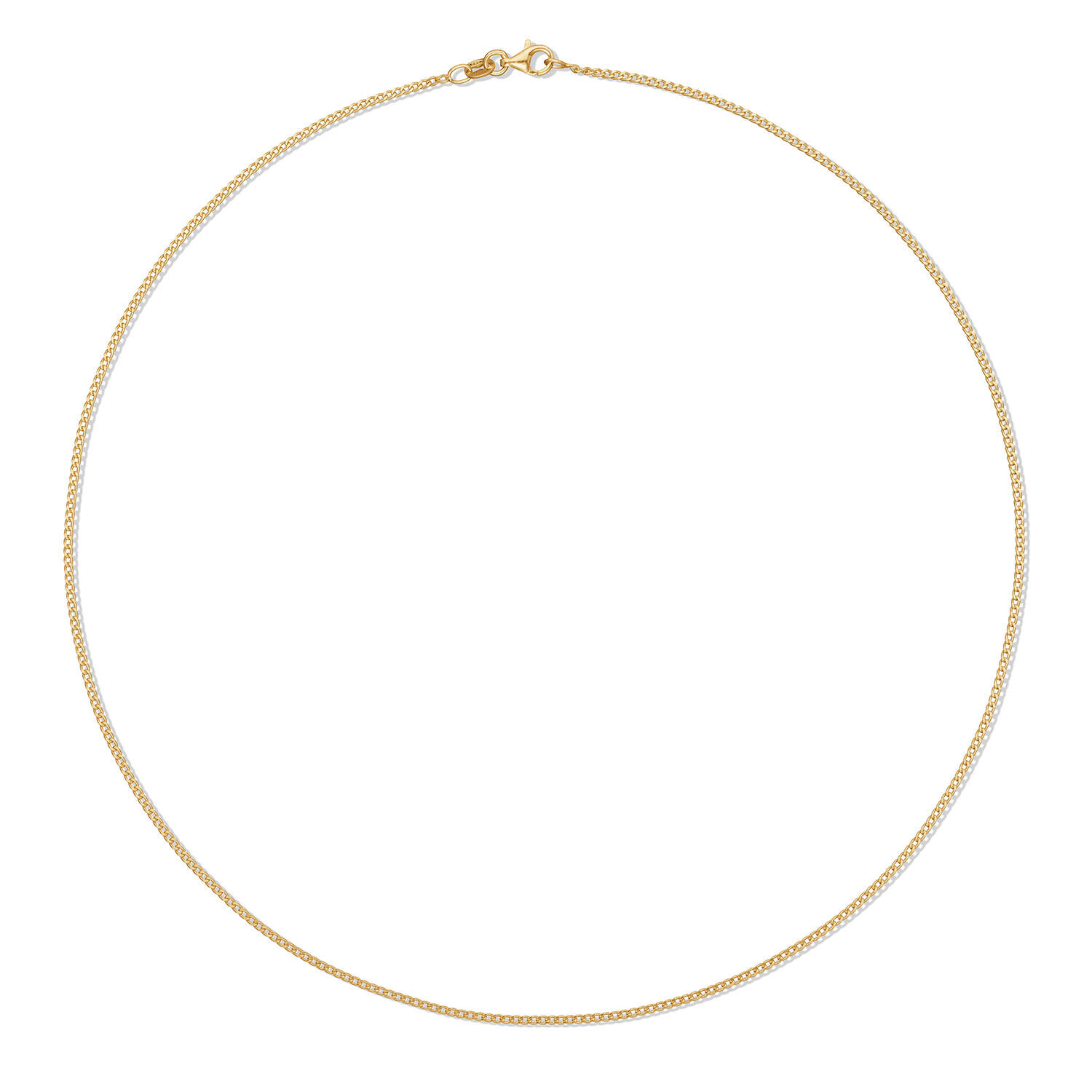  Link necklace - Gourmet - 1.7mm - 50cm - Goldplated