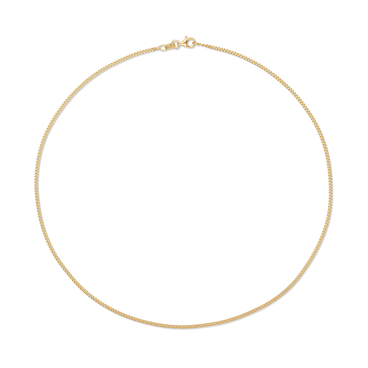  Link necklace - Gourmet - 1.9mm - 45cm - Goldplated