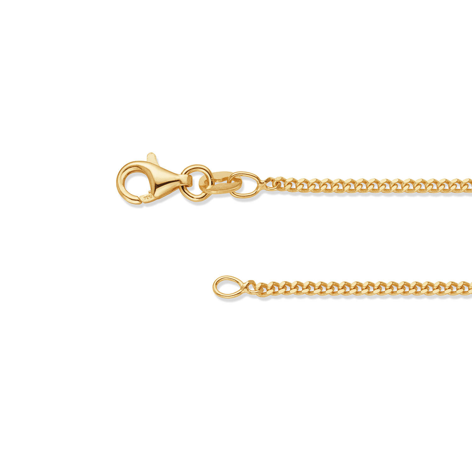  Link necklace - Gourmet - 1.9mm - 45cm - Goldplated