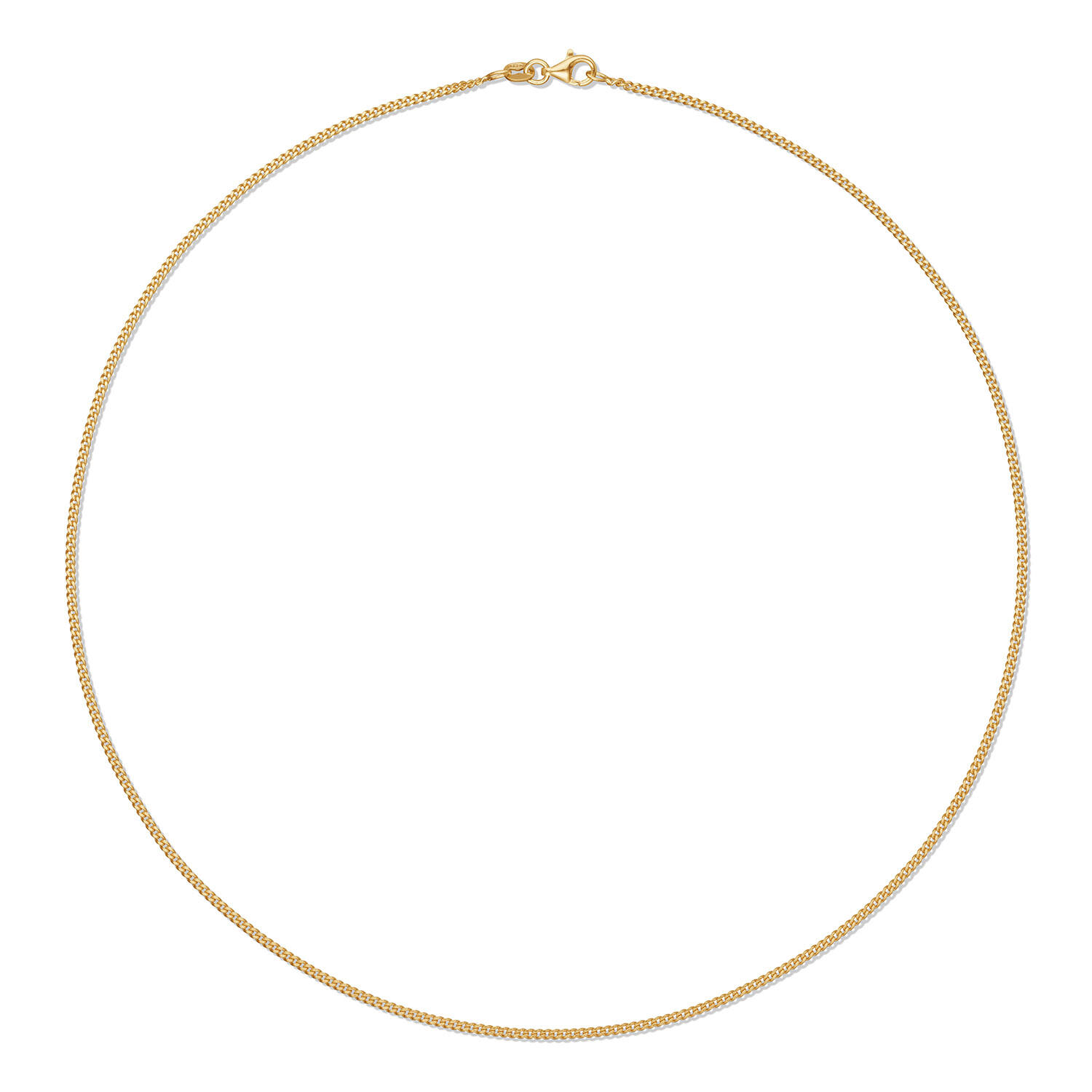  Link necklace - Gourmet - 1.9mm - 50cm - Goldplated