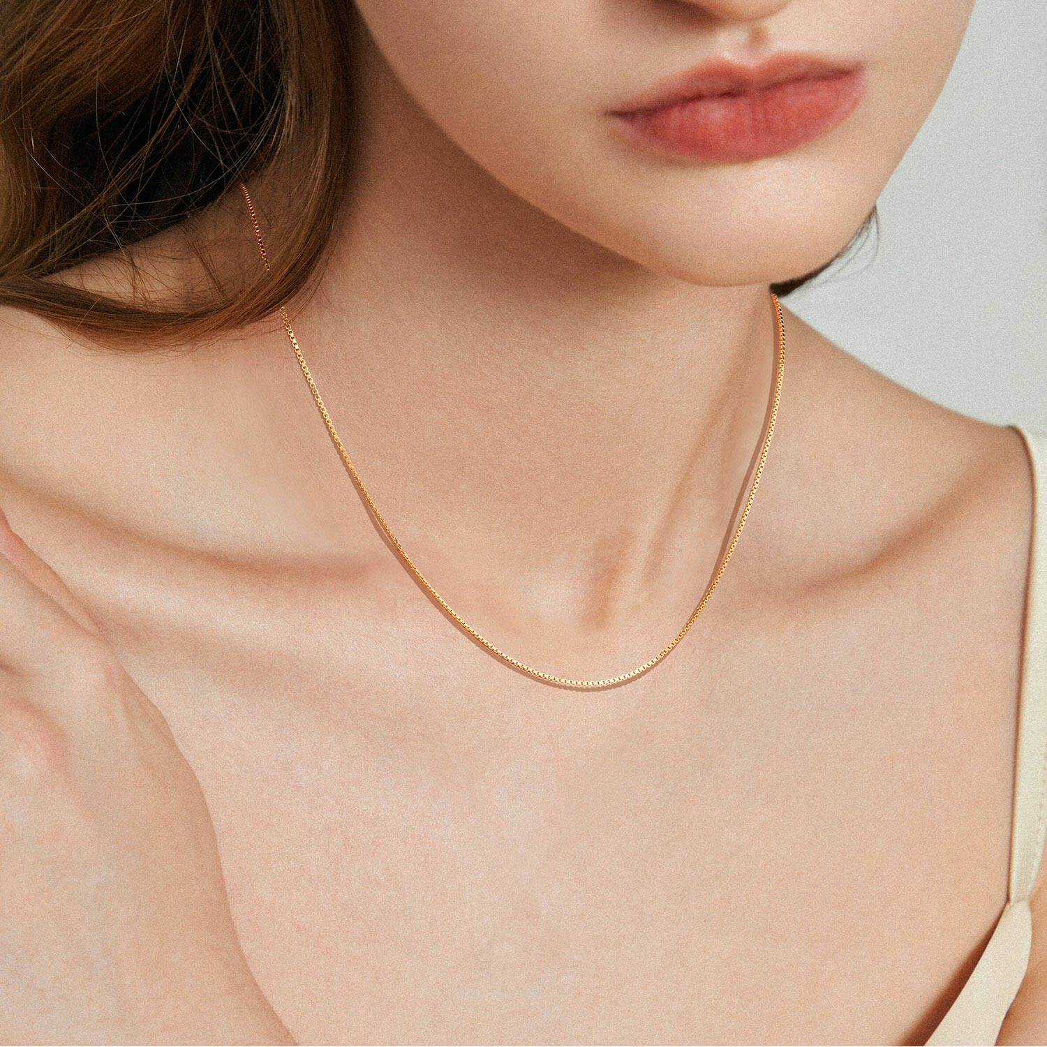  Gliederkette - Venezianisch - 1mm - 45cm - Vergoldet