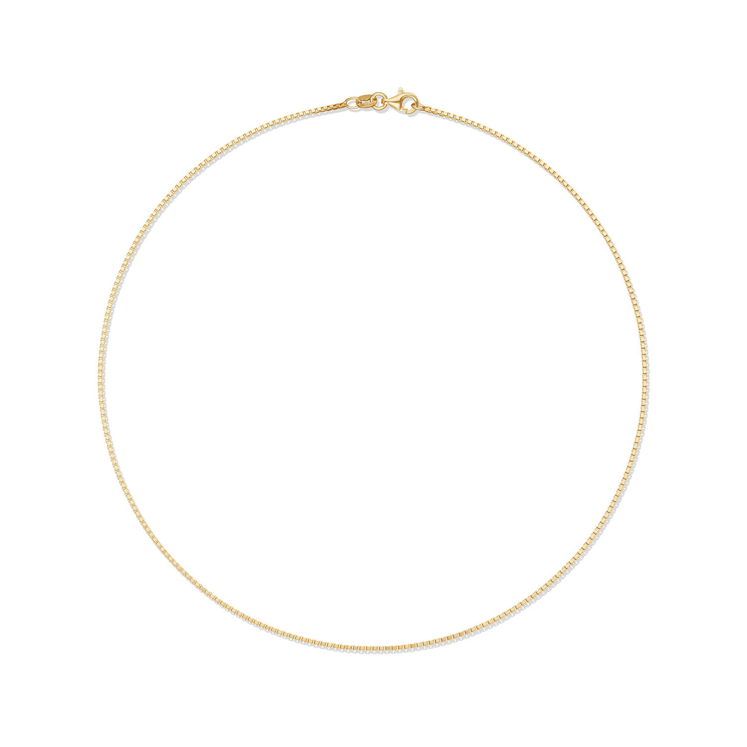  Link necklace - Venetian - 1.1mm - 42cm - Goldplated