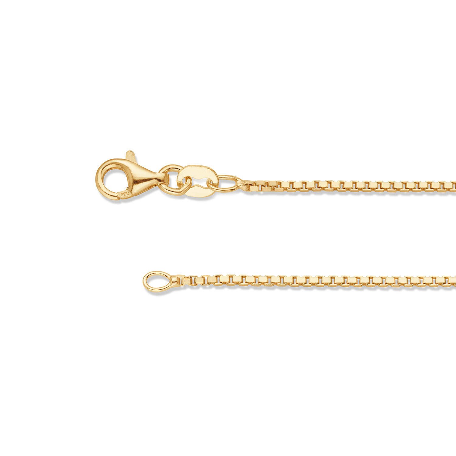  Link necklace - Venetian - 1.1mm - 42cm - Goldplated