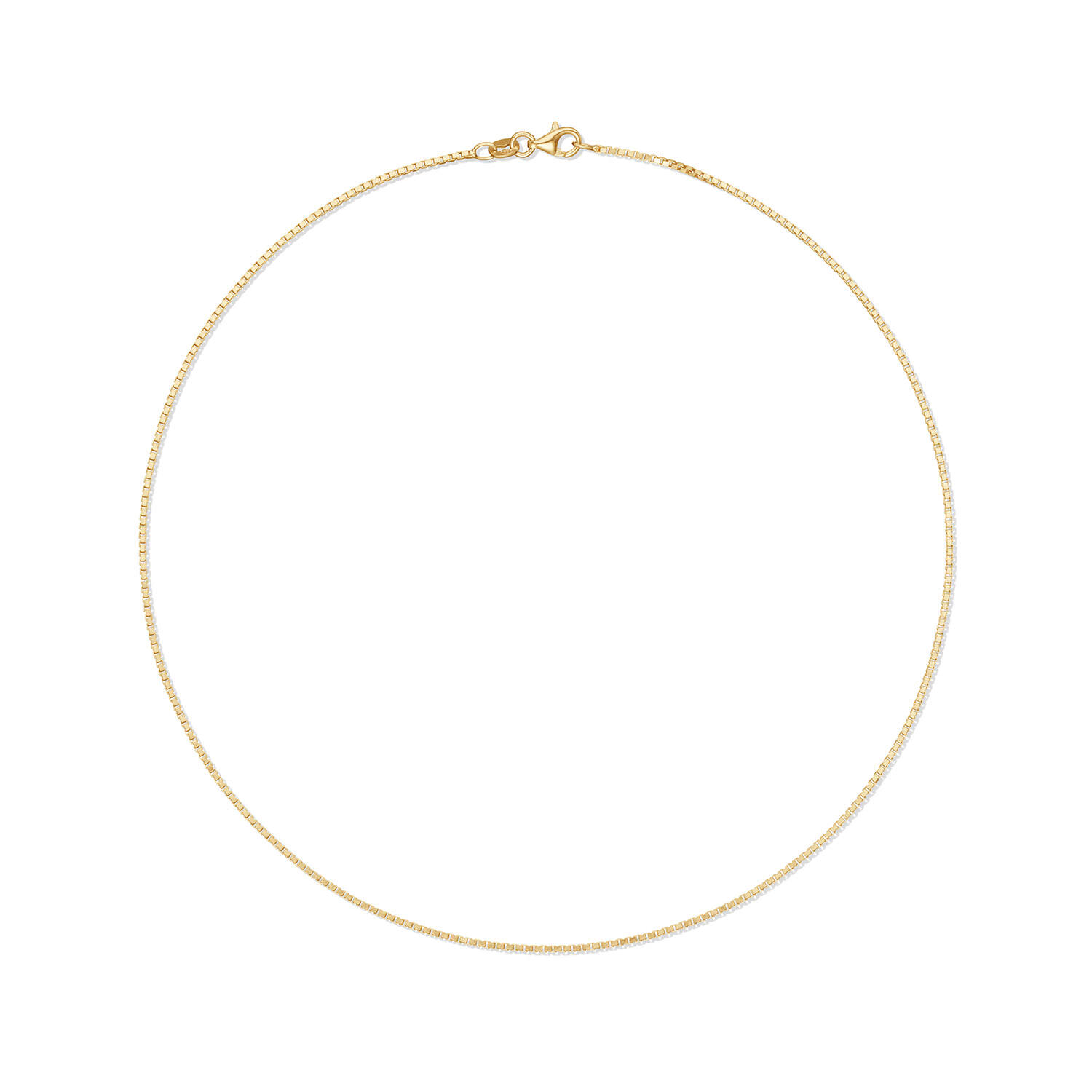 Link necklace - Venetian - 1.7mm - 42cm - Goldplated