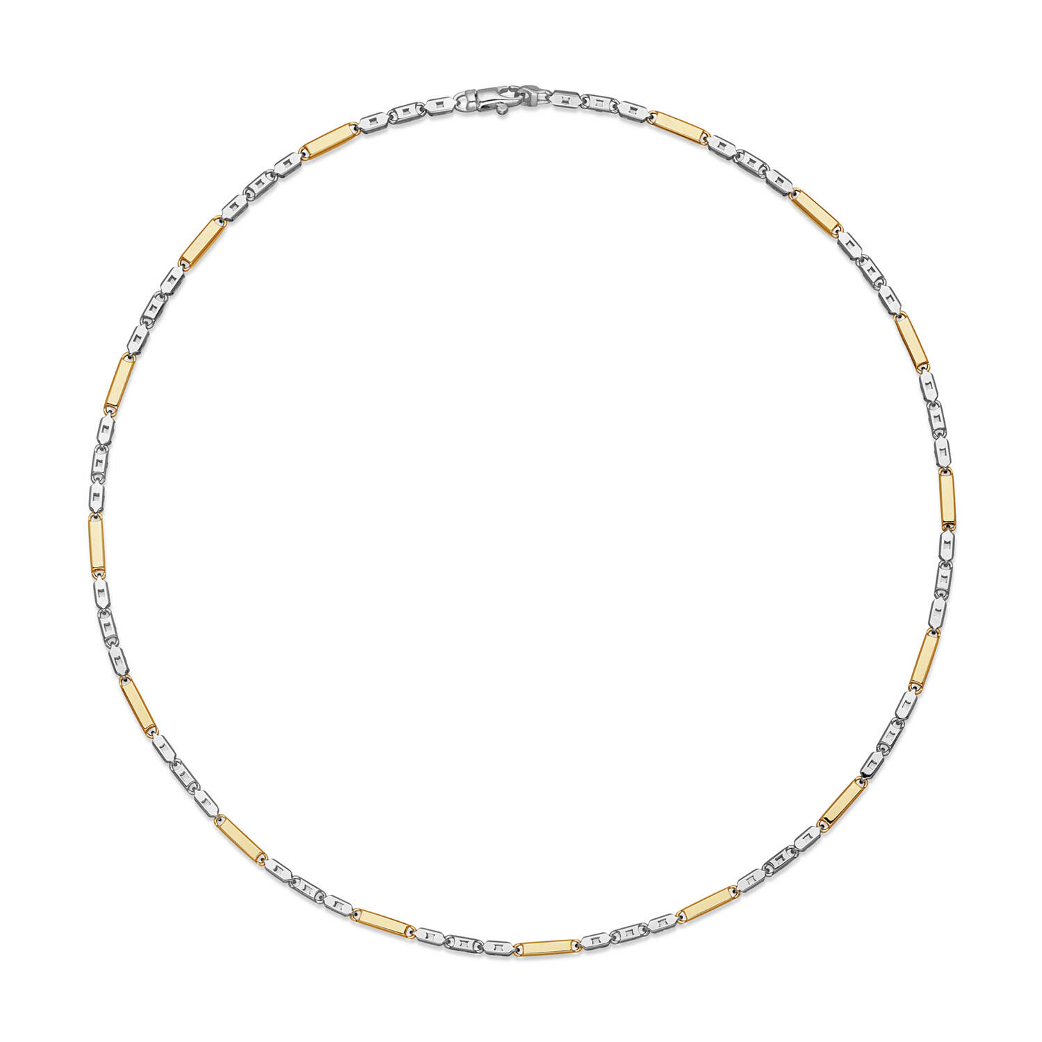 Link necklaces - Paper clip - Silver - 45cm