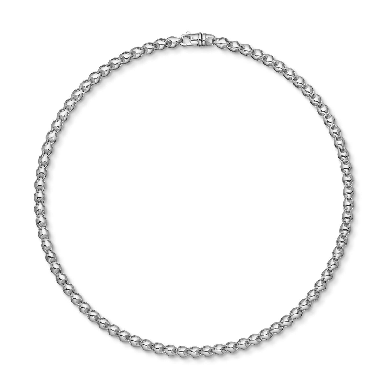  Colliers maillons - Maillon fantaisie - Argent - 50cm
