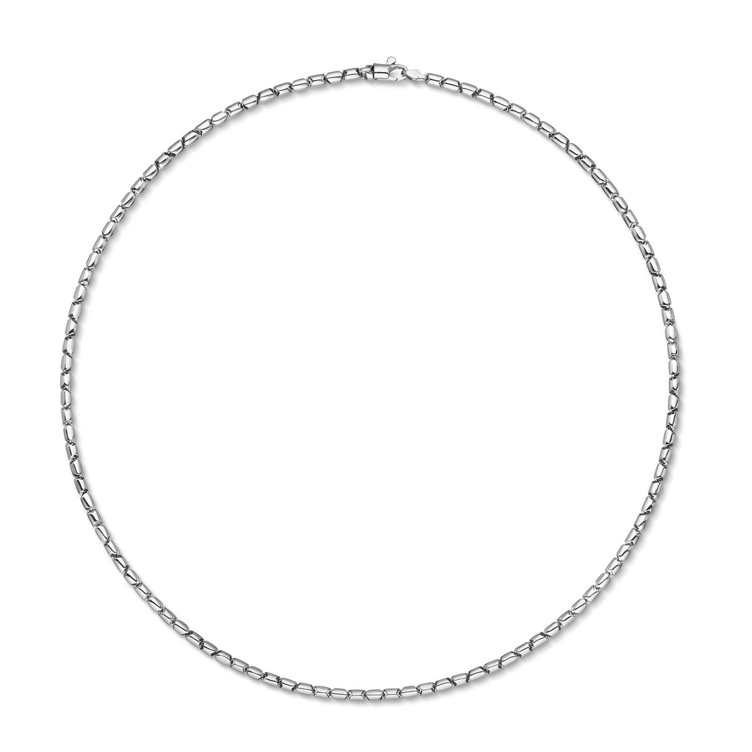  Schakelcollier - Plaatjes, Spijltjes, Staafjes - Zilver - 45cm