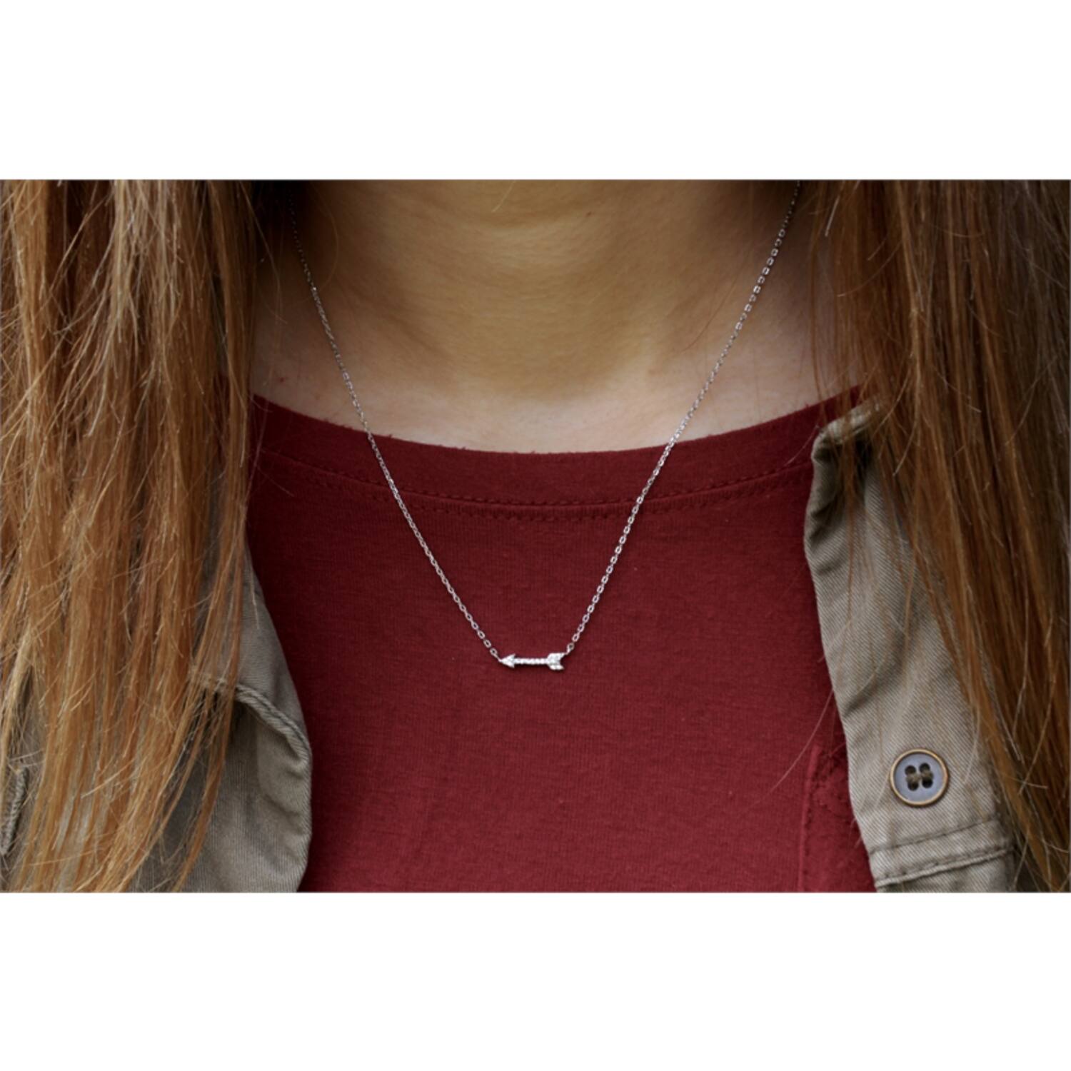 Collier - Pijl - Anker - Zilver - 45cm