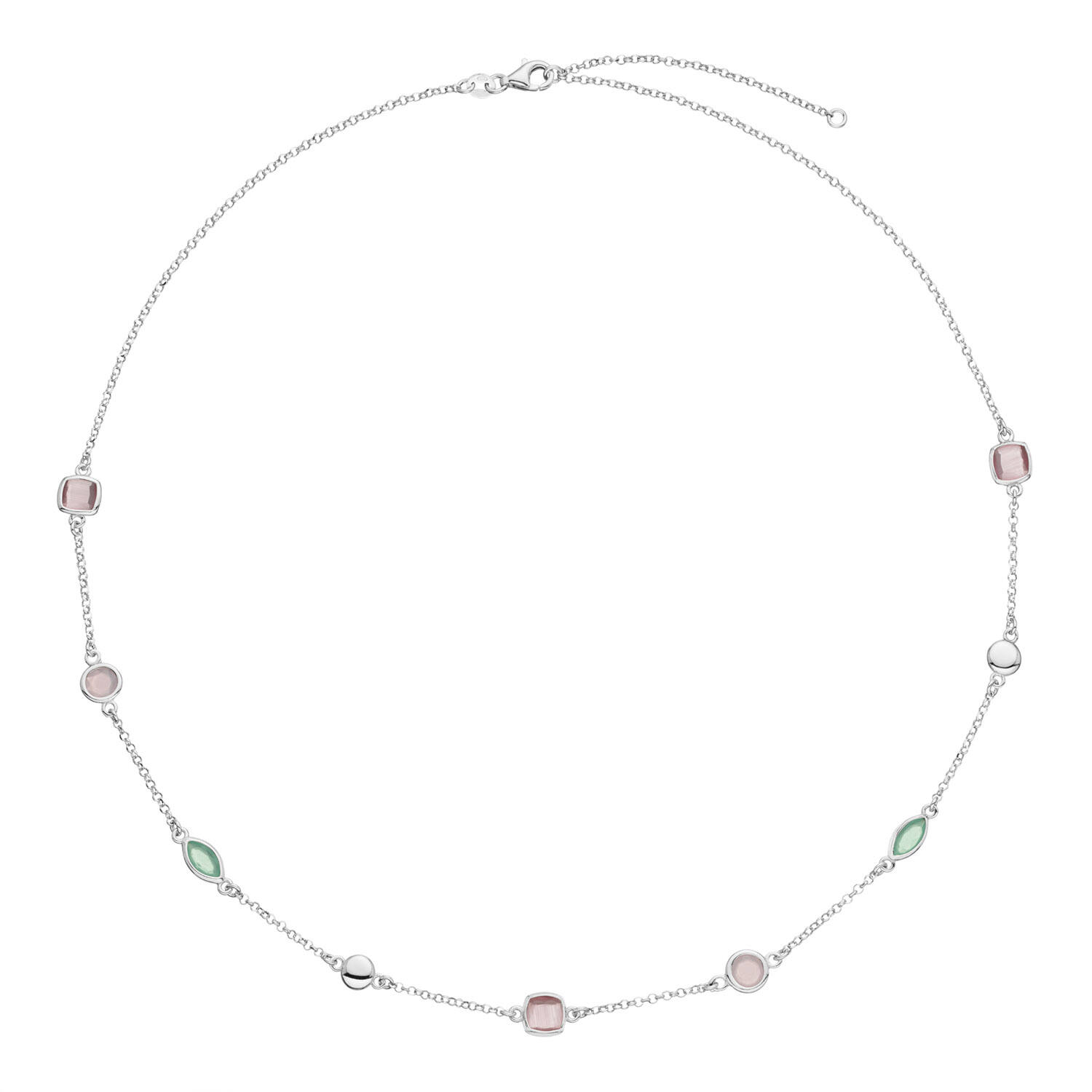  Collier - Fantasie - Jasseron - Zilver - 55cm Colors from Nature - 