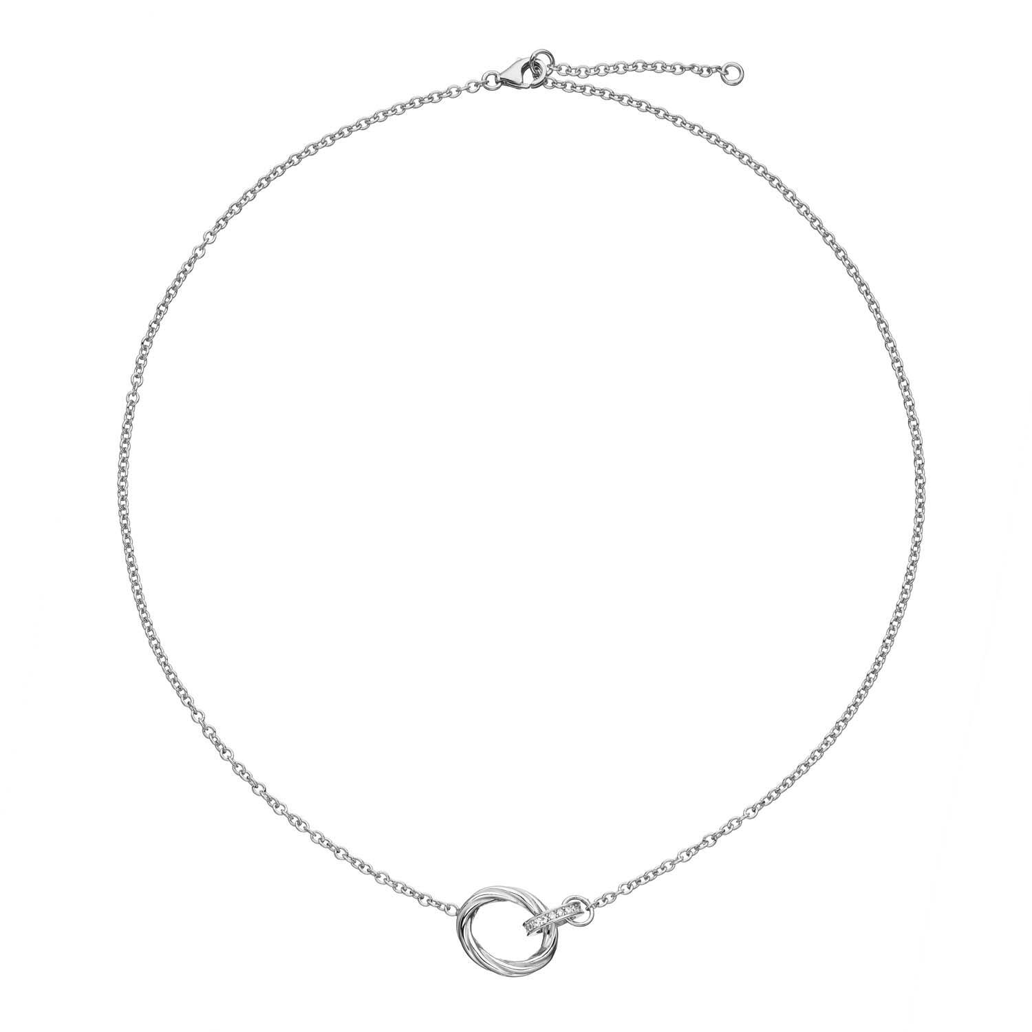  Collier - Rond - Anker - Zilver - 45cm