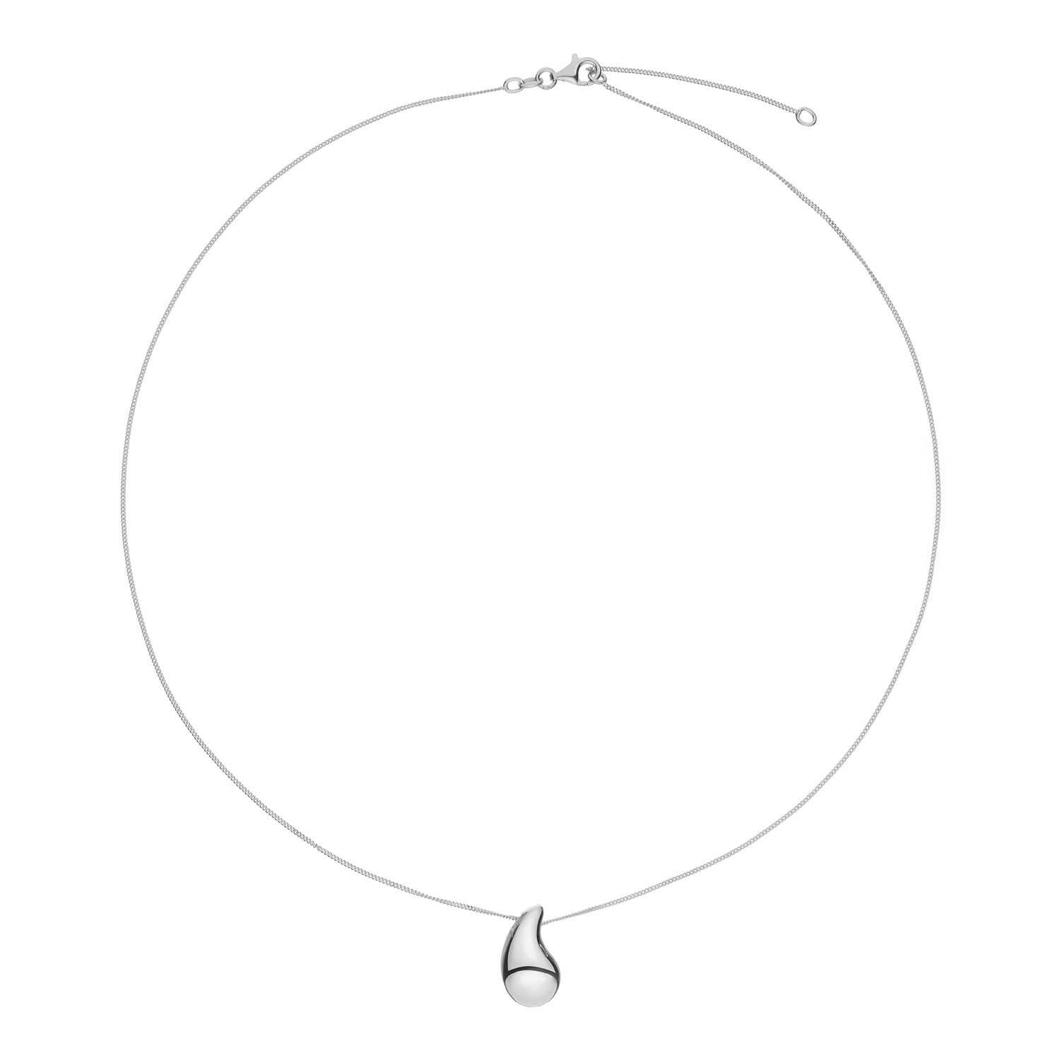  Collier - Druppel - Gourmet - Zilver - 60cm