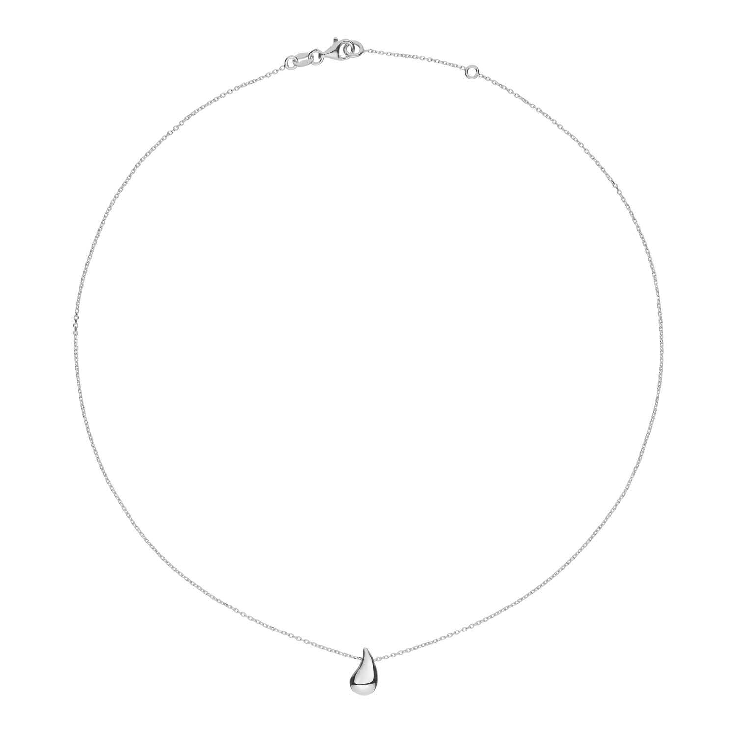  Kette - Tropfen - Anker - Silber - 45cm