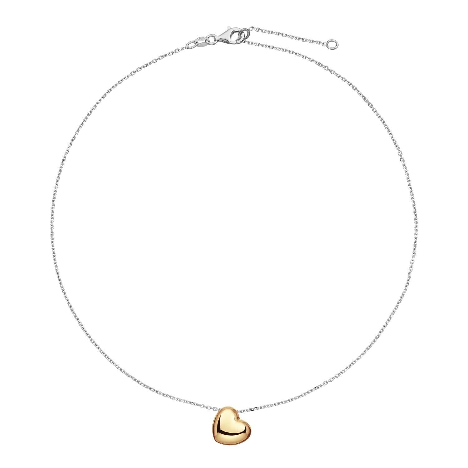  Collier - Cœur - Ancre - Argent - 45cm