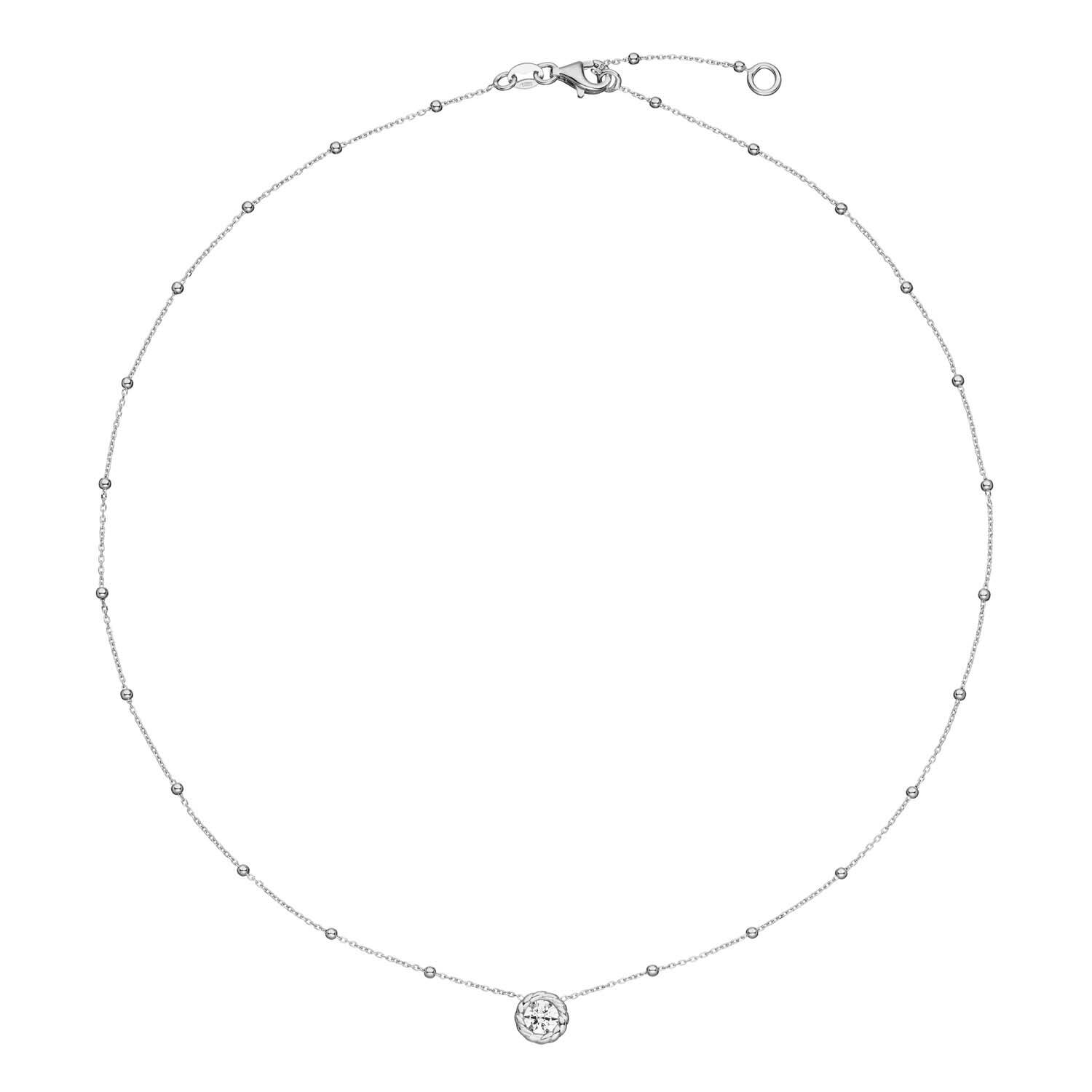 Collier - Rond - Ancre - Argent - 45cm