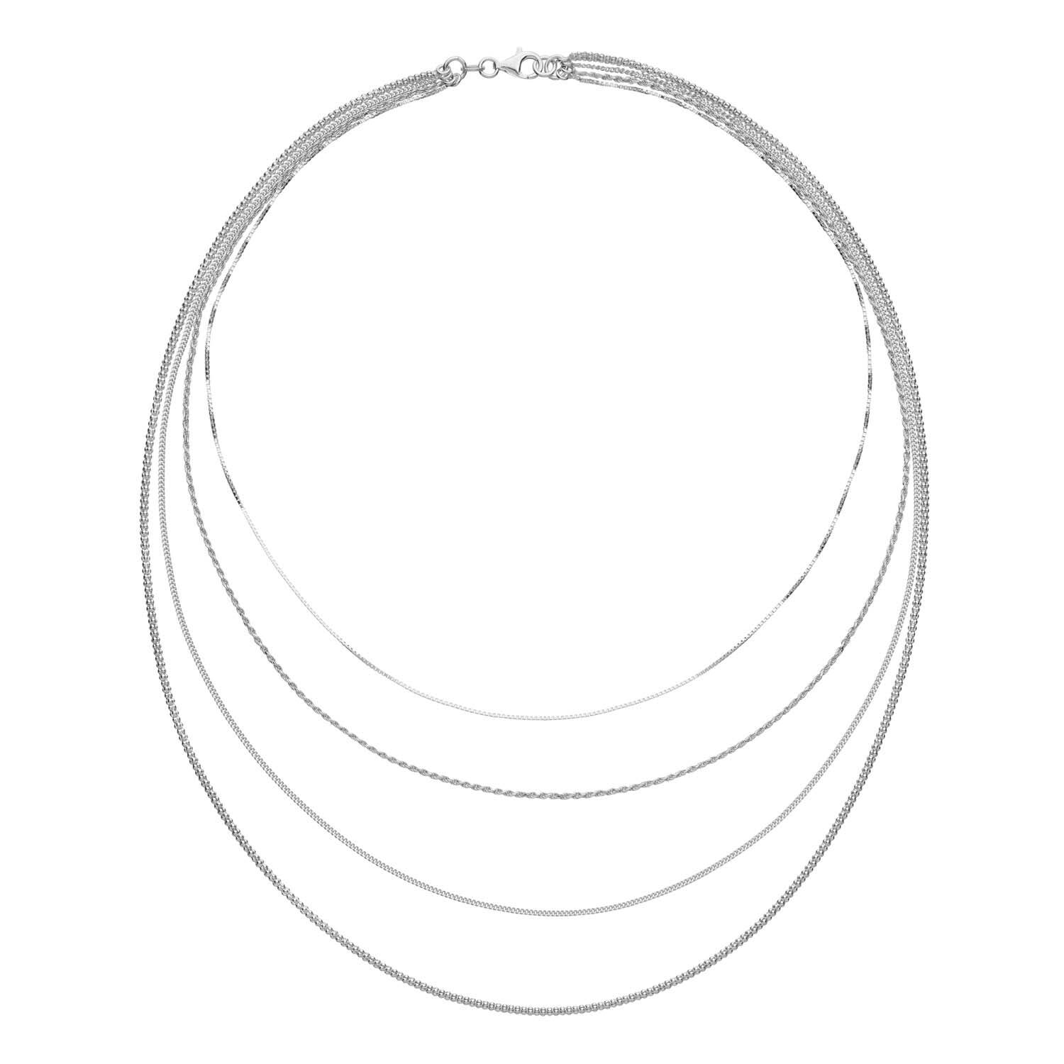  Collier - Koord - Zilver - 45cm
