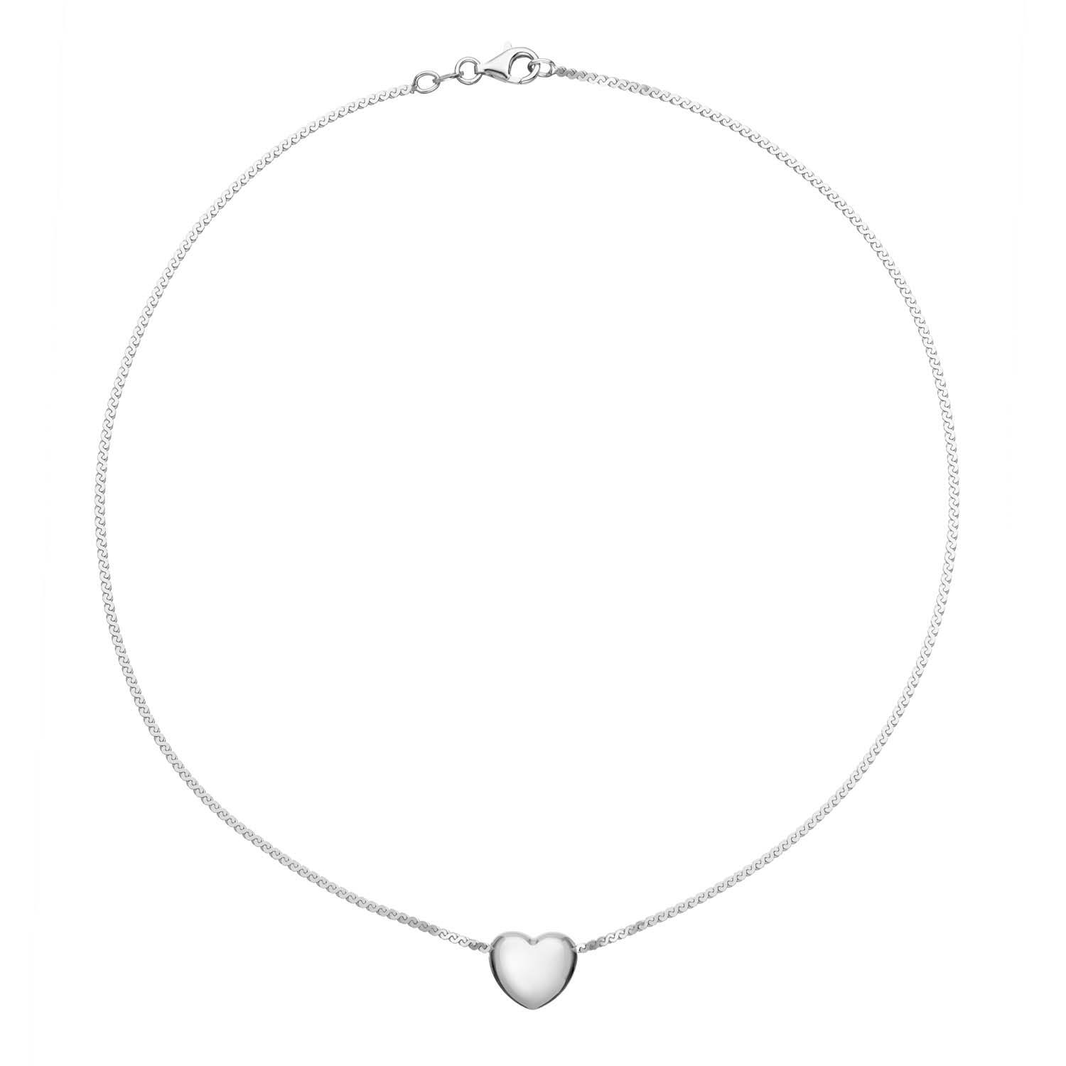 Necklace - Heart - Fantasy link - Silver - 45cm