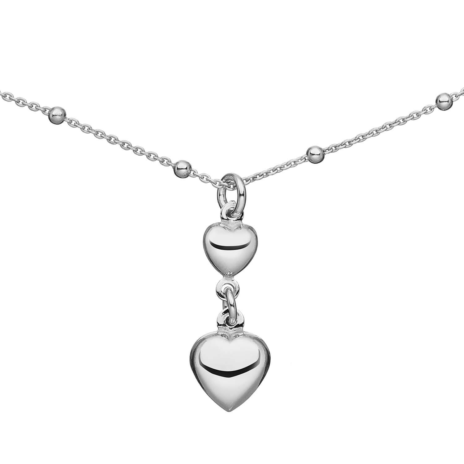  Collier - Cœur - Ancre - Argent - 45cm