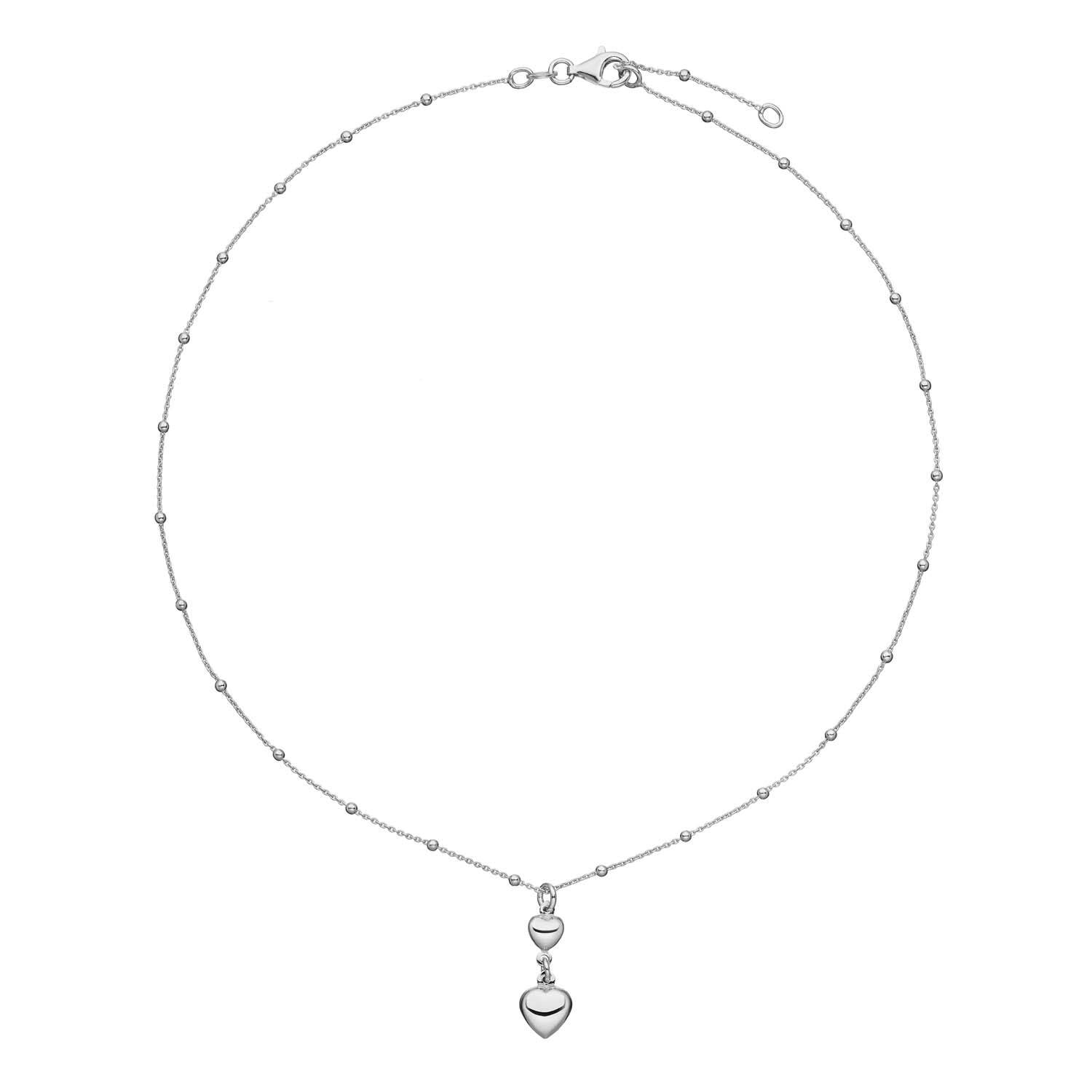  Collier - Cœur - Ancre - Argent - 45cm