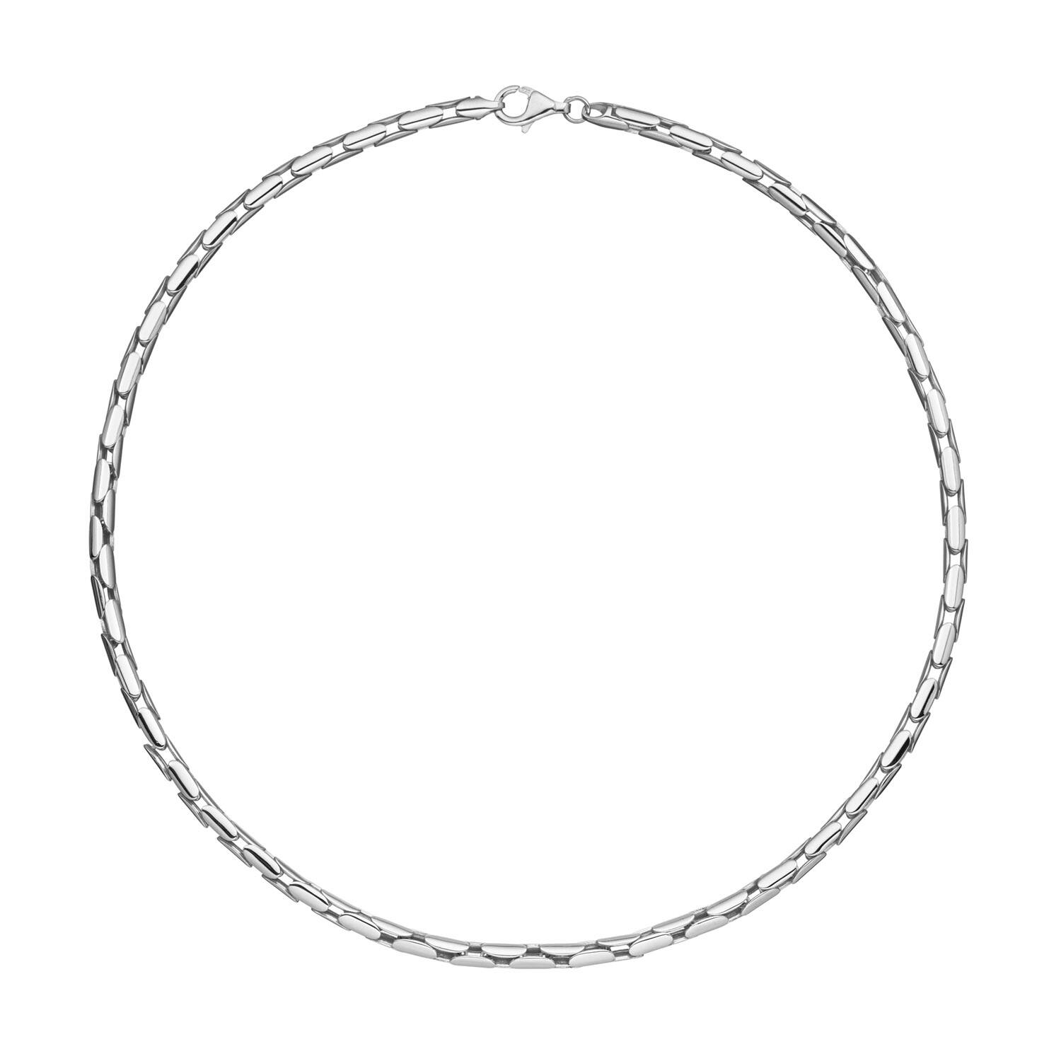  Gliederketten - Palmier, Fuchsschwanz - Silber - 45cm