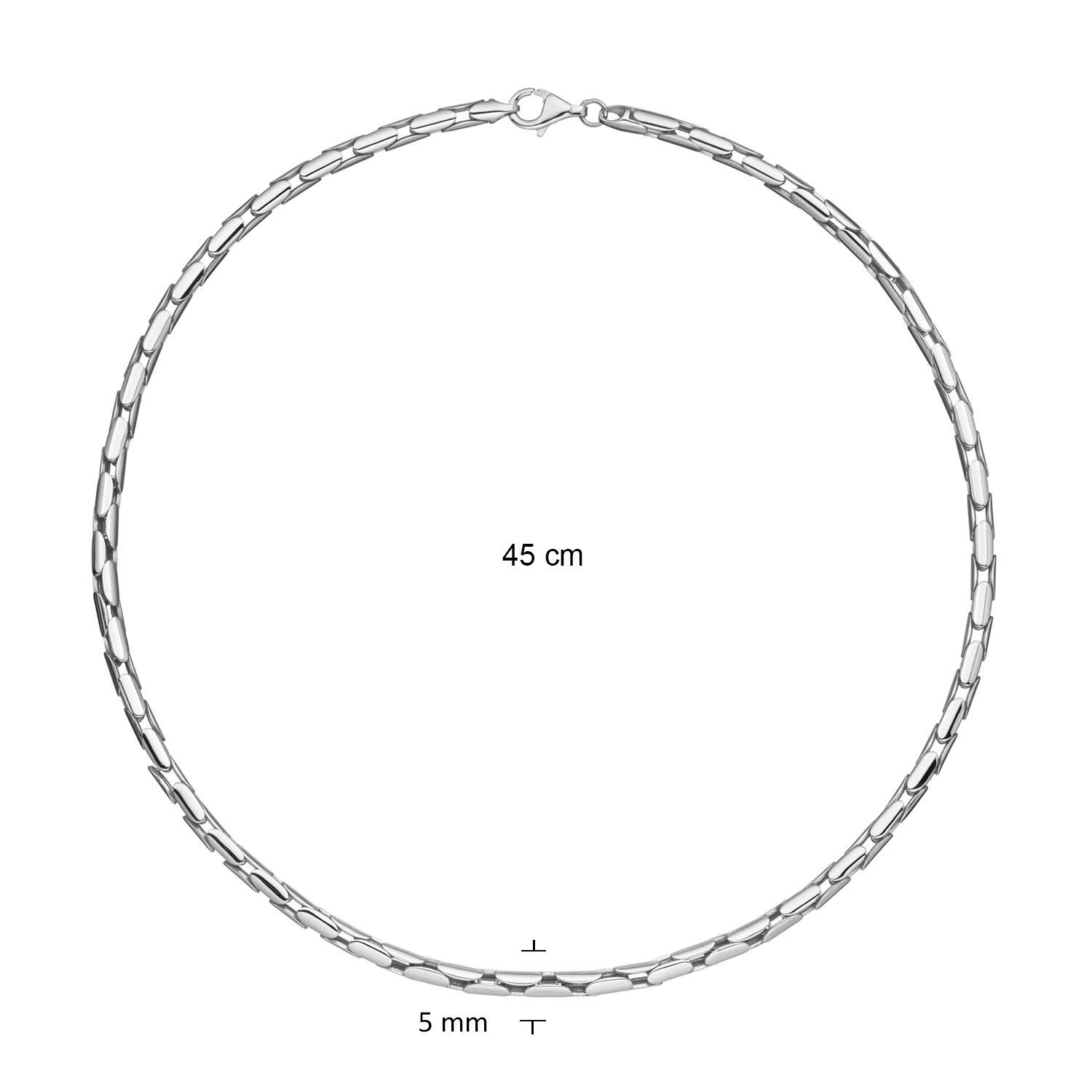  Gliederketten - Palmier, Fuchsschwanz - Silber - 45cm