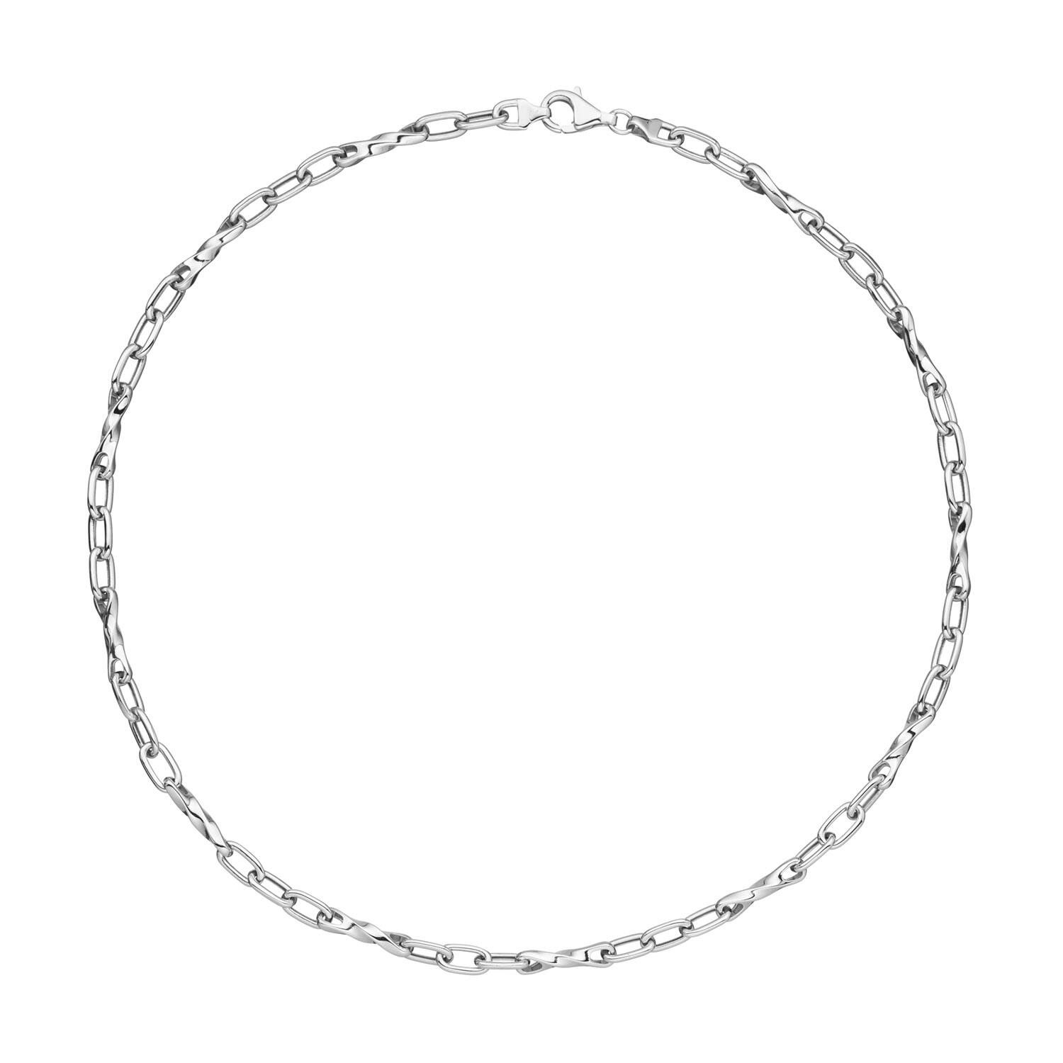  Colliers maillons - Ancre - Argent - 45cm