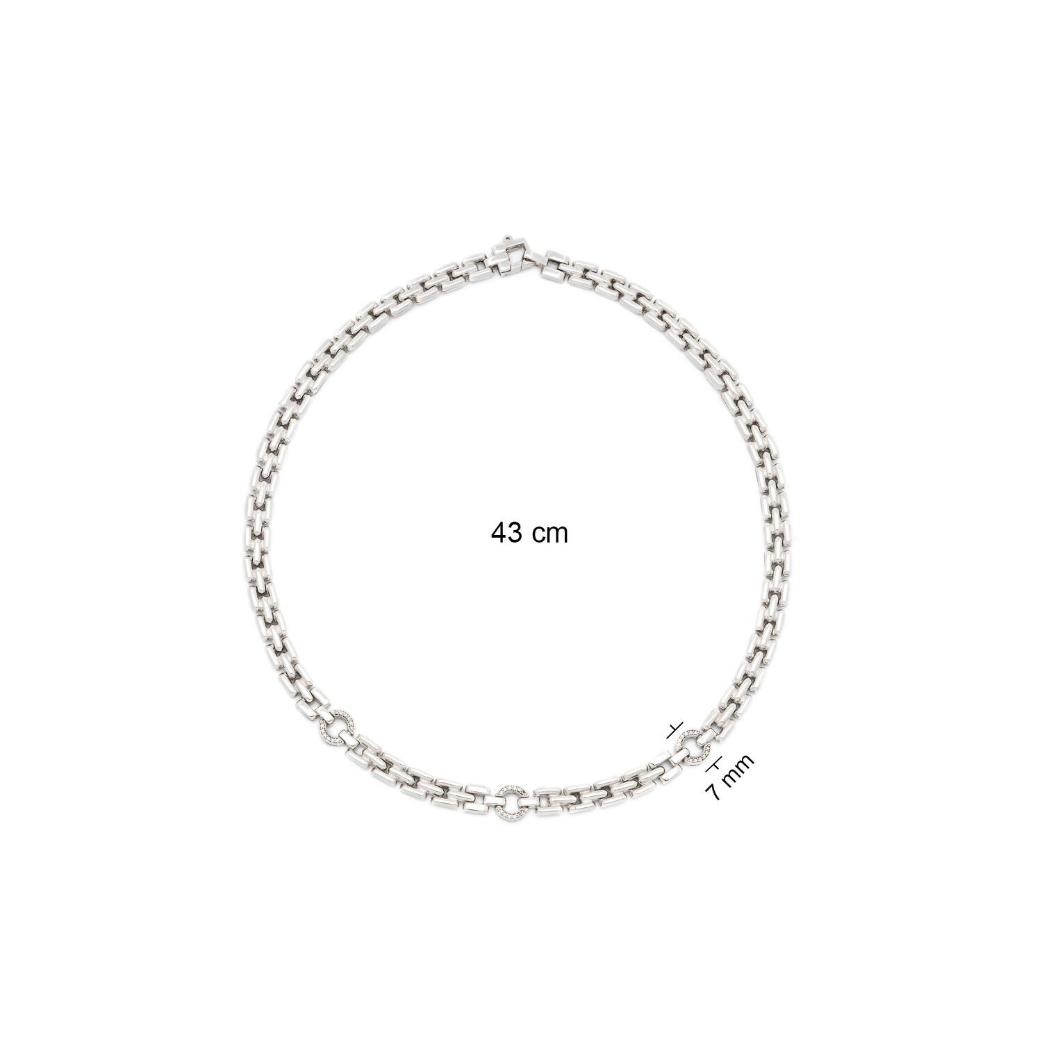  Gliederketten - Fantasieglied - Silber - 43cm