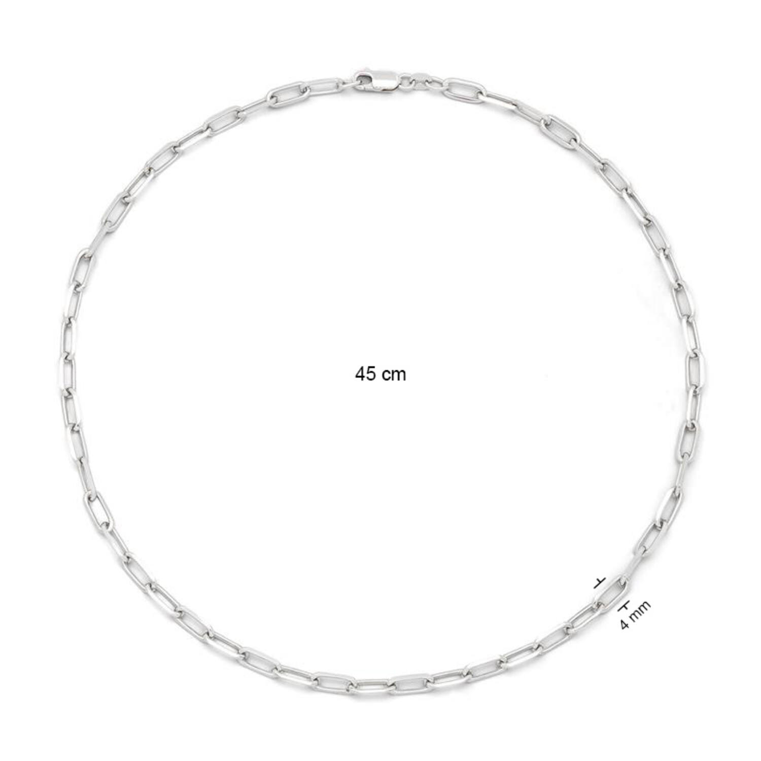  Gliederketten - Büroklammer - Silber - 45cm