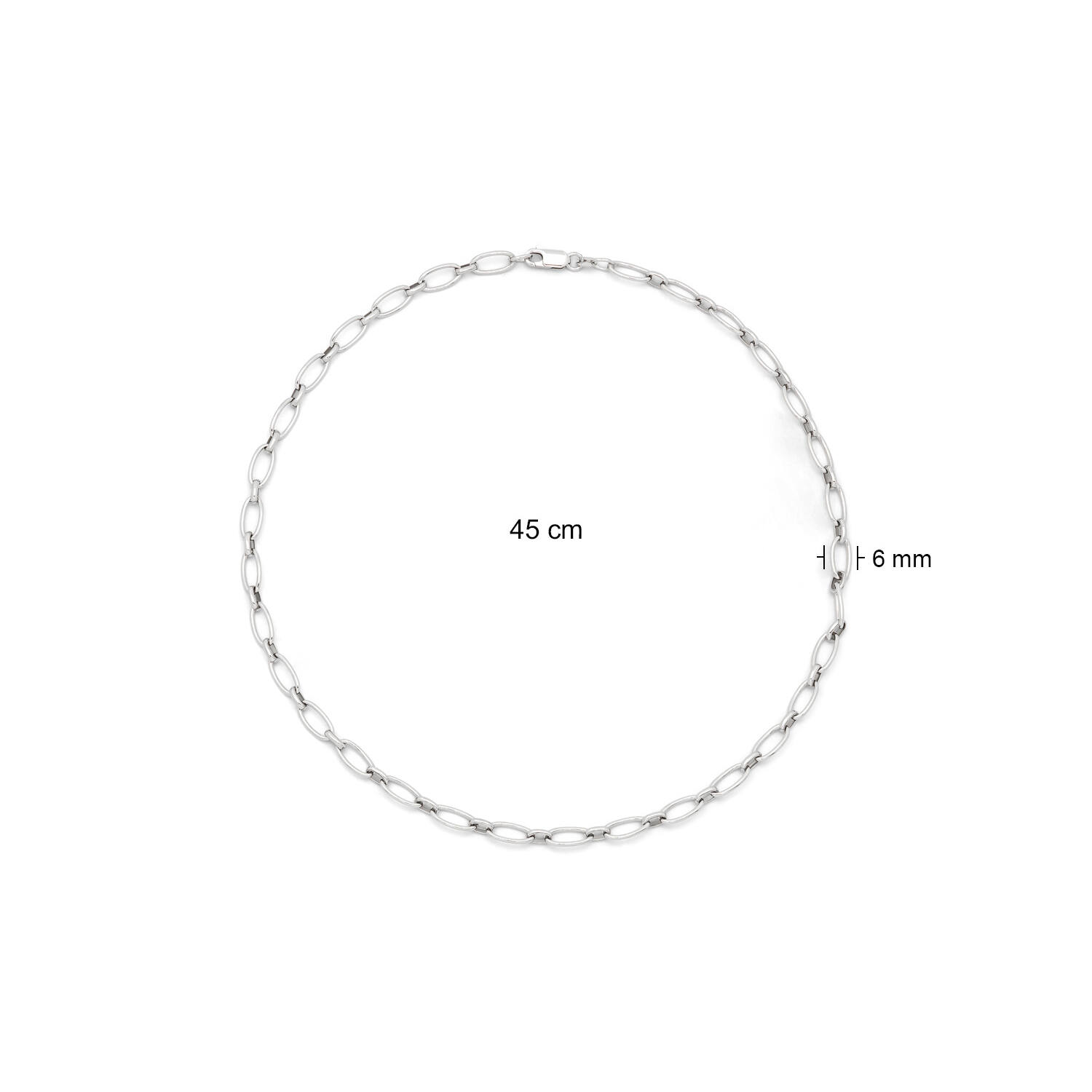  Gliederketten - Büroklammer - Silber - 45cm